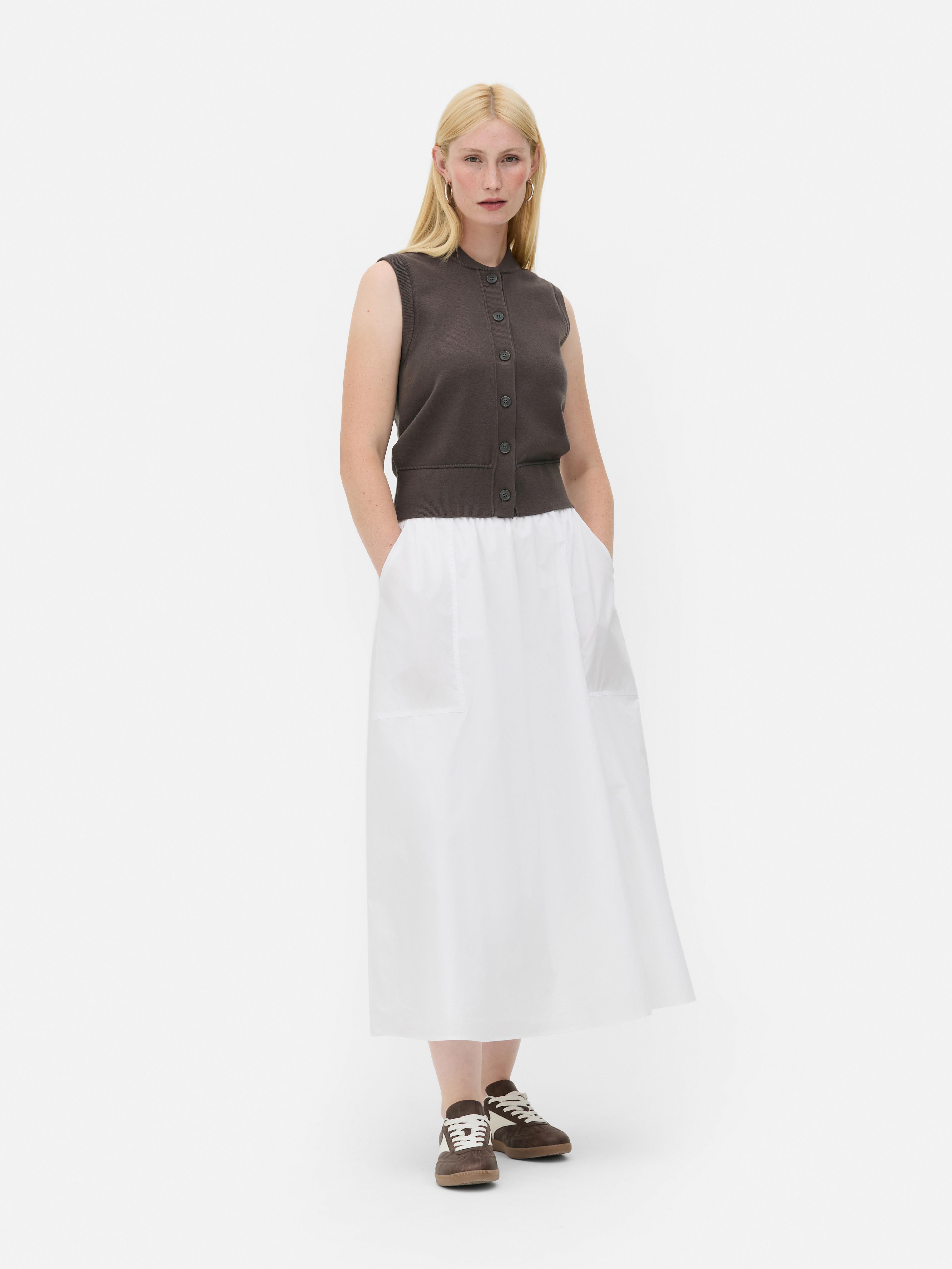 Chaleco con tapeta con pespuntes