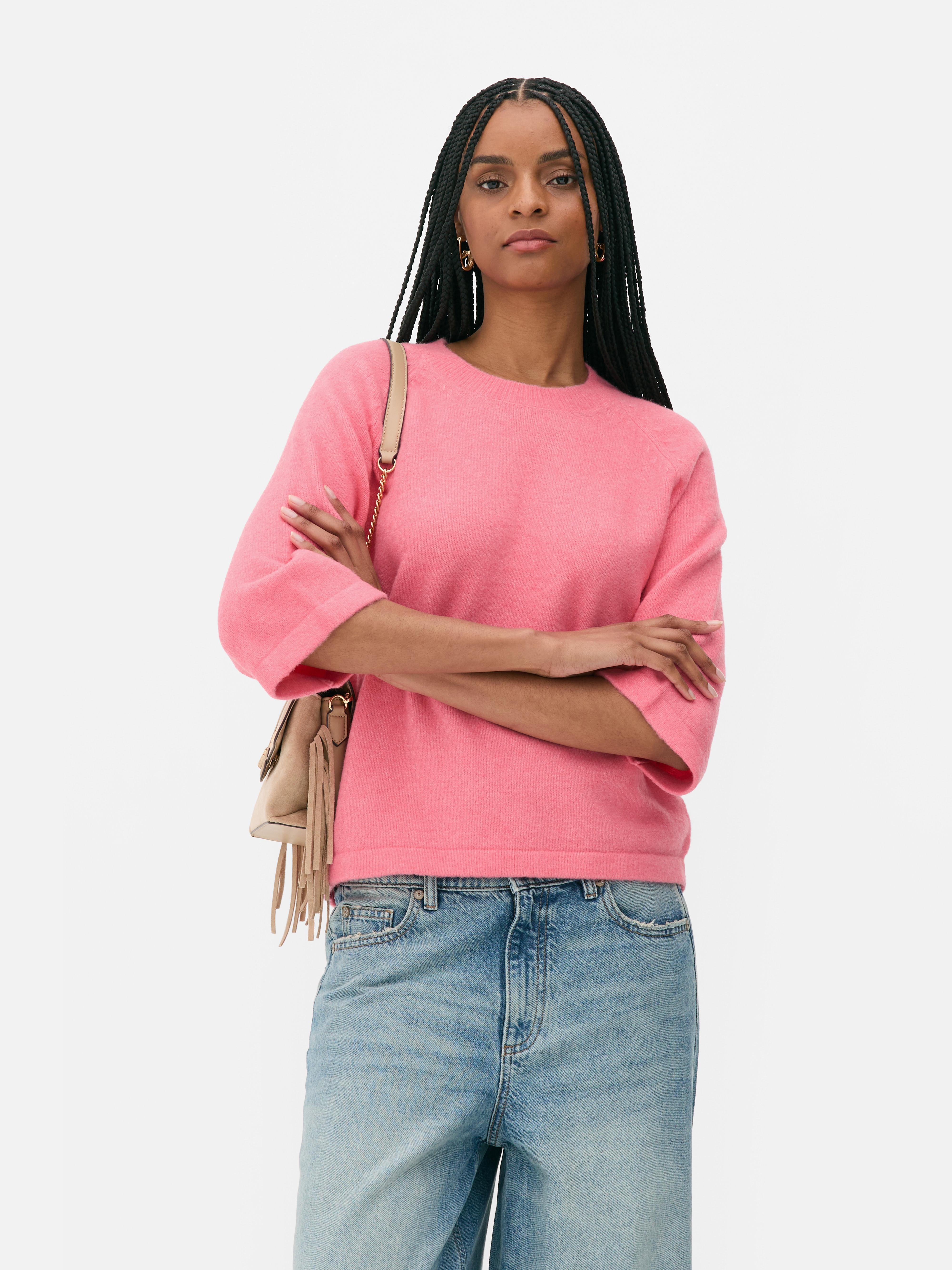【KOOLOSET】Denim Applique Pig Half Tee CHS_FASHION CROP W