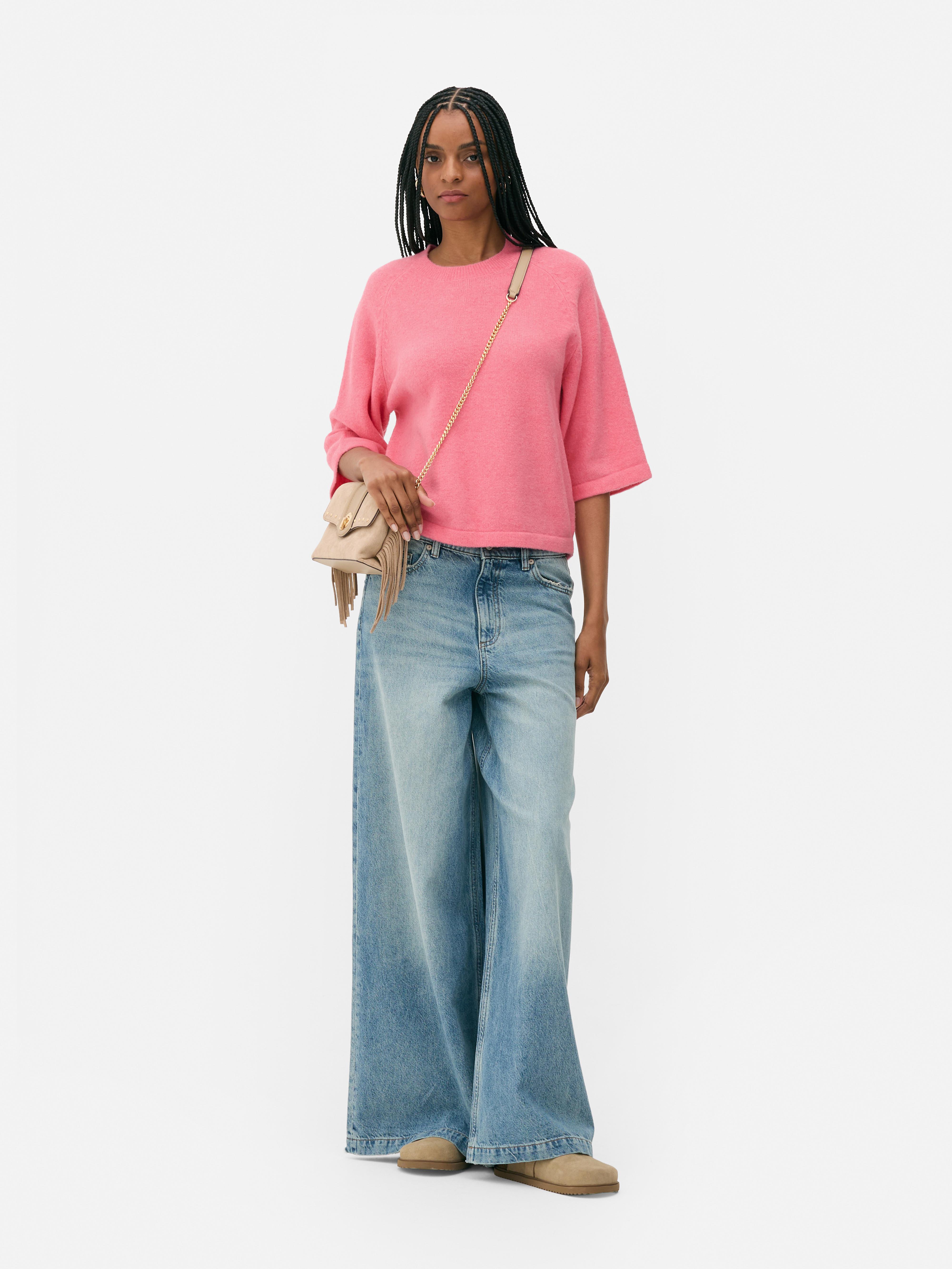 【KOOLOSET】Denim Applique Pig Half Tee PETITES The Lil Half-Piped Ankle - Act Natural | MOTHER DENIM