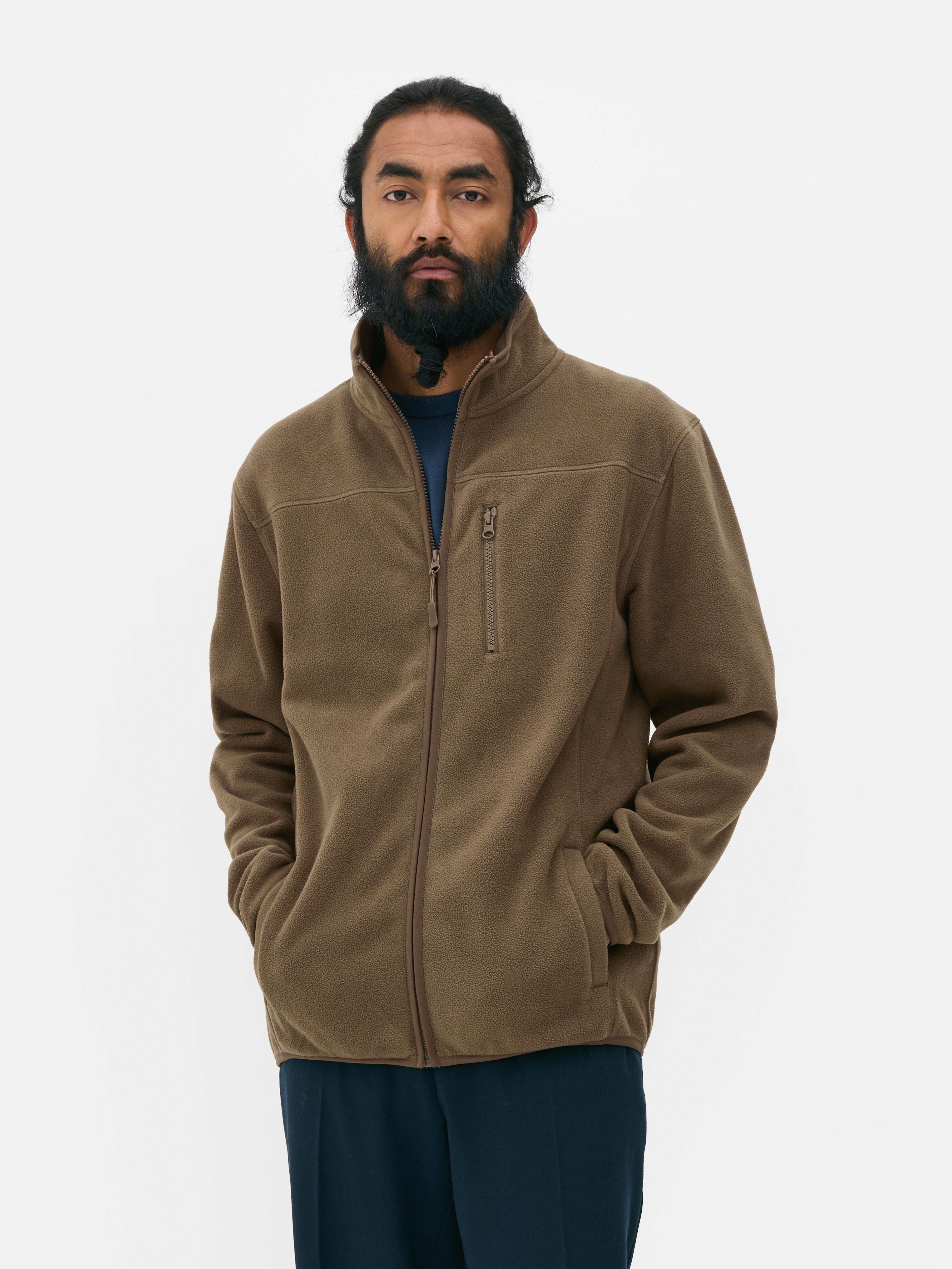 Polaire zippée Marron