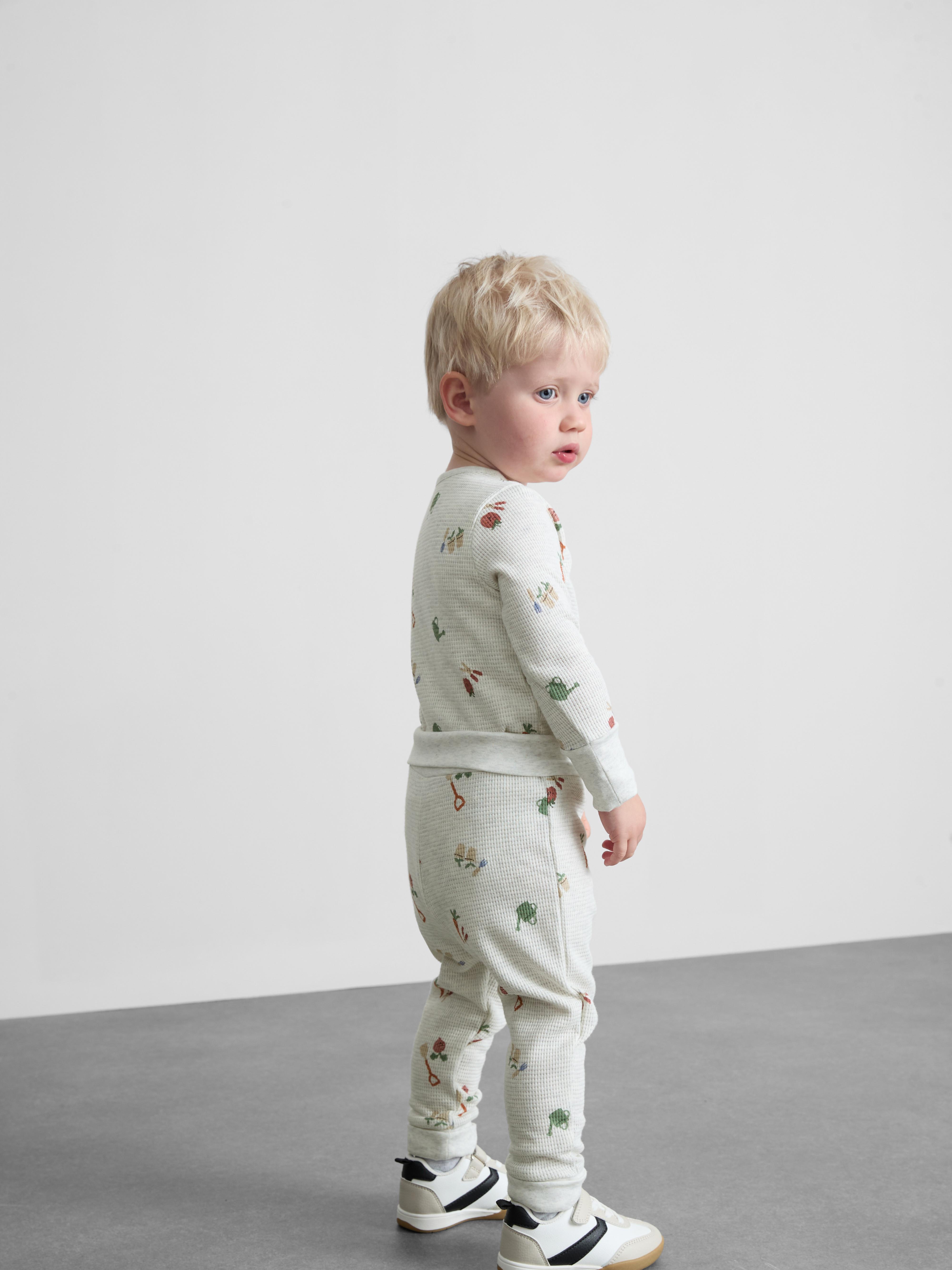 0-18mths | Waffle Bodysuit and Leggings Newborn Set