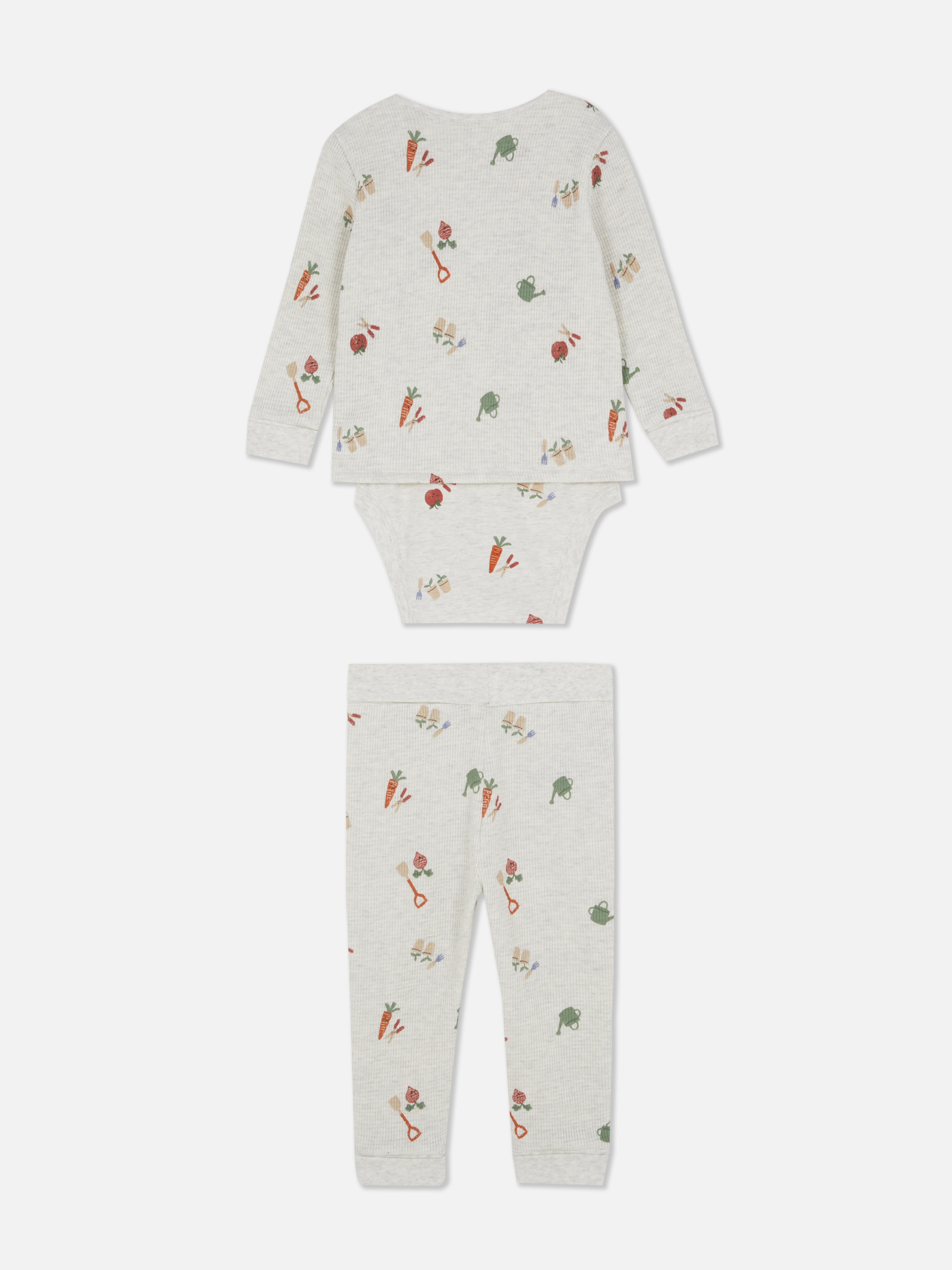 0-18mths | Waffle Bodysuit and Leggings Newborn Set