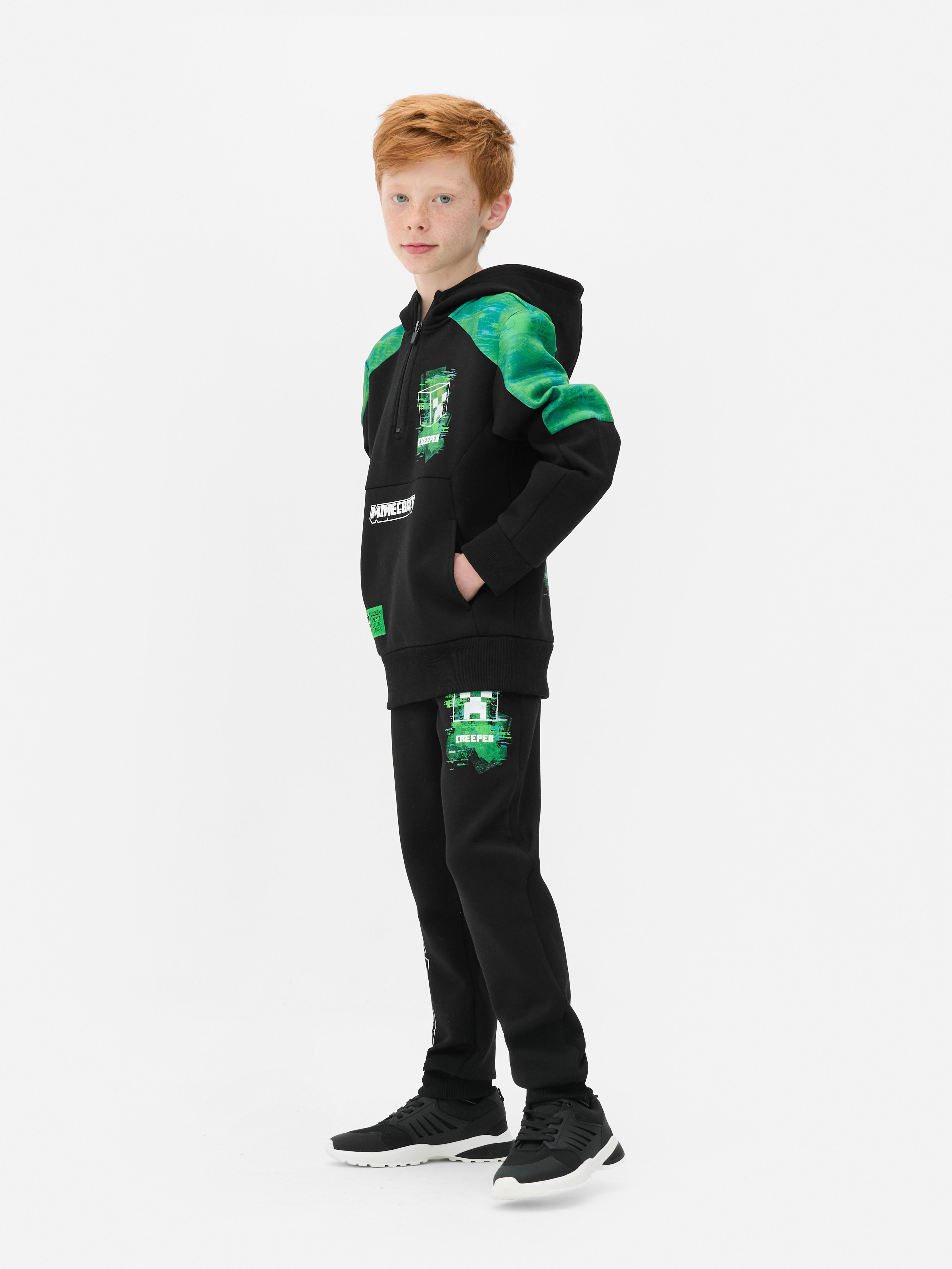 5–15 ans | Sweat à capuche à col zippé Minecraft