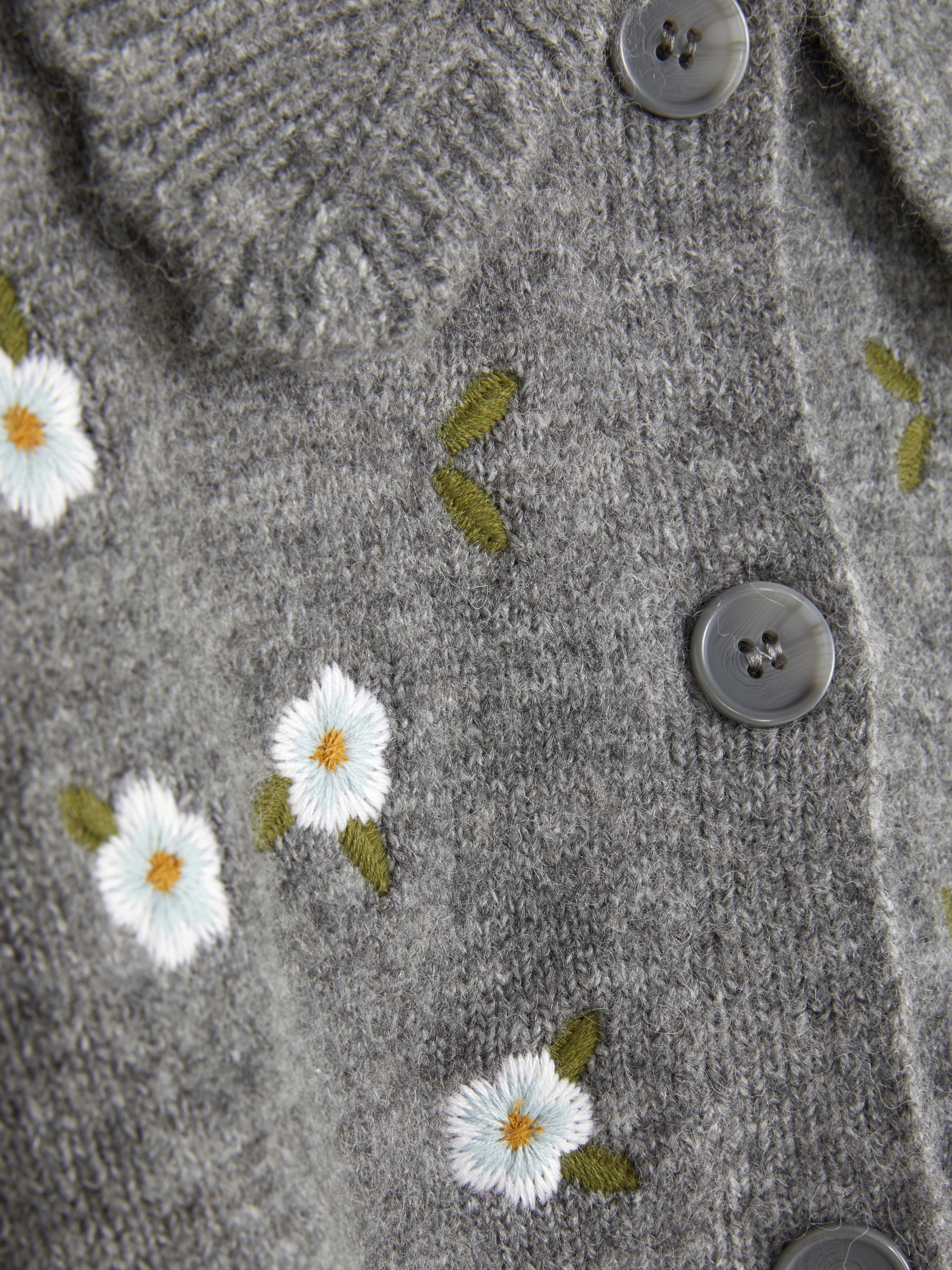 Embroidered Floral Cardigan