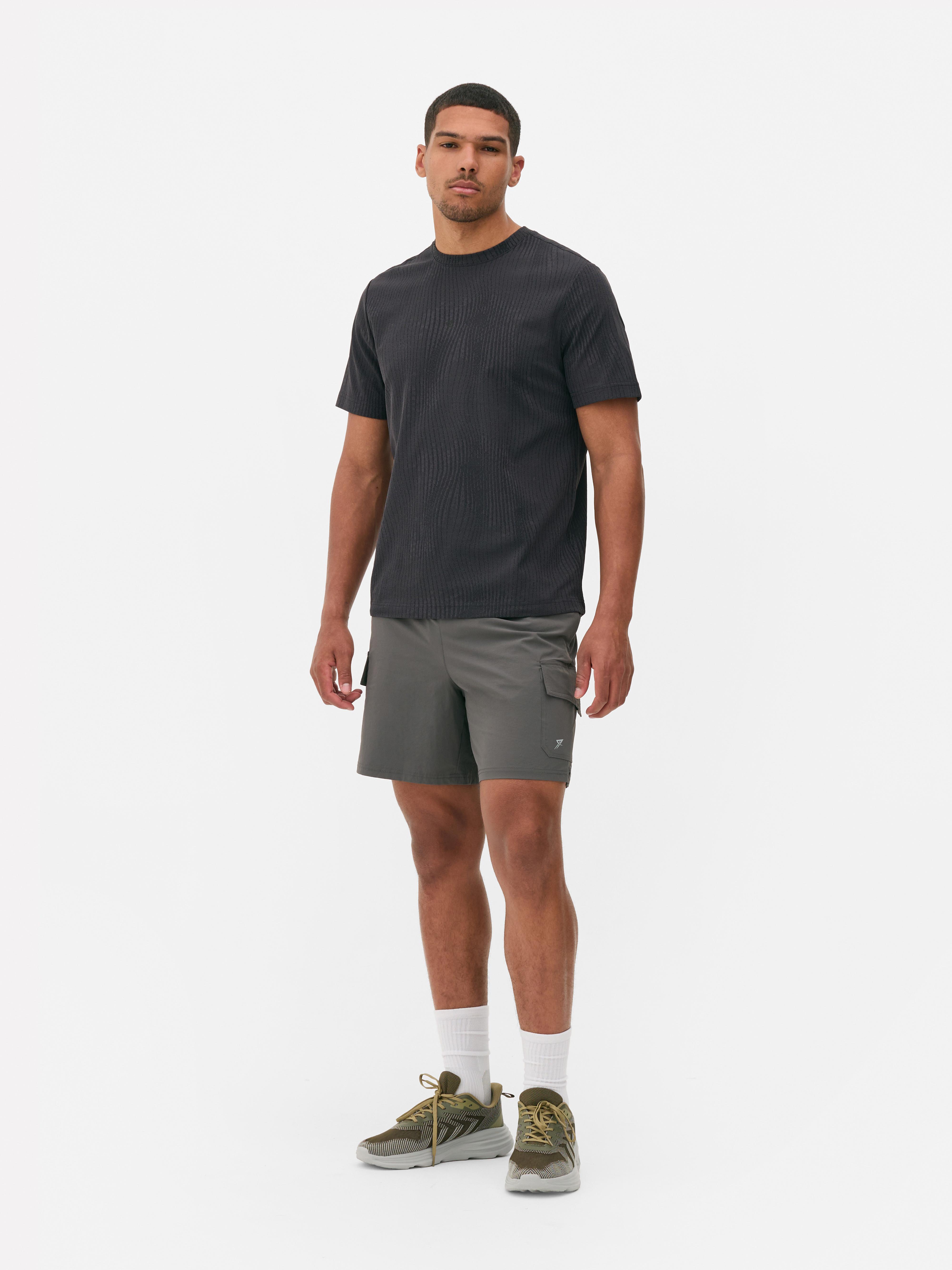 T-shirt met korte mouwen en textuur