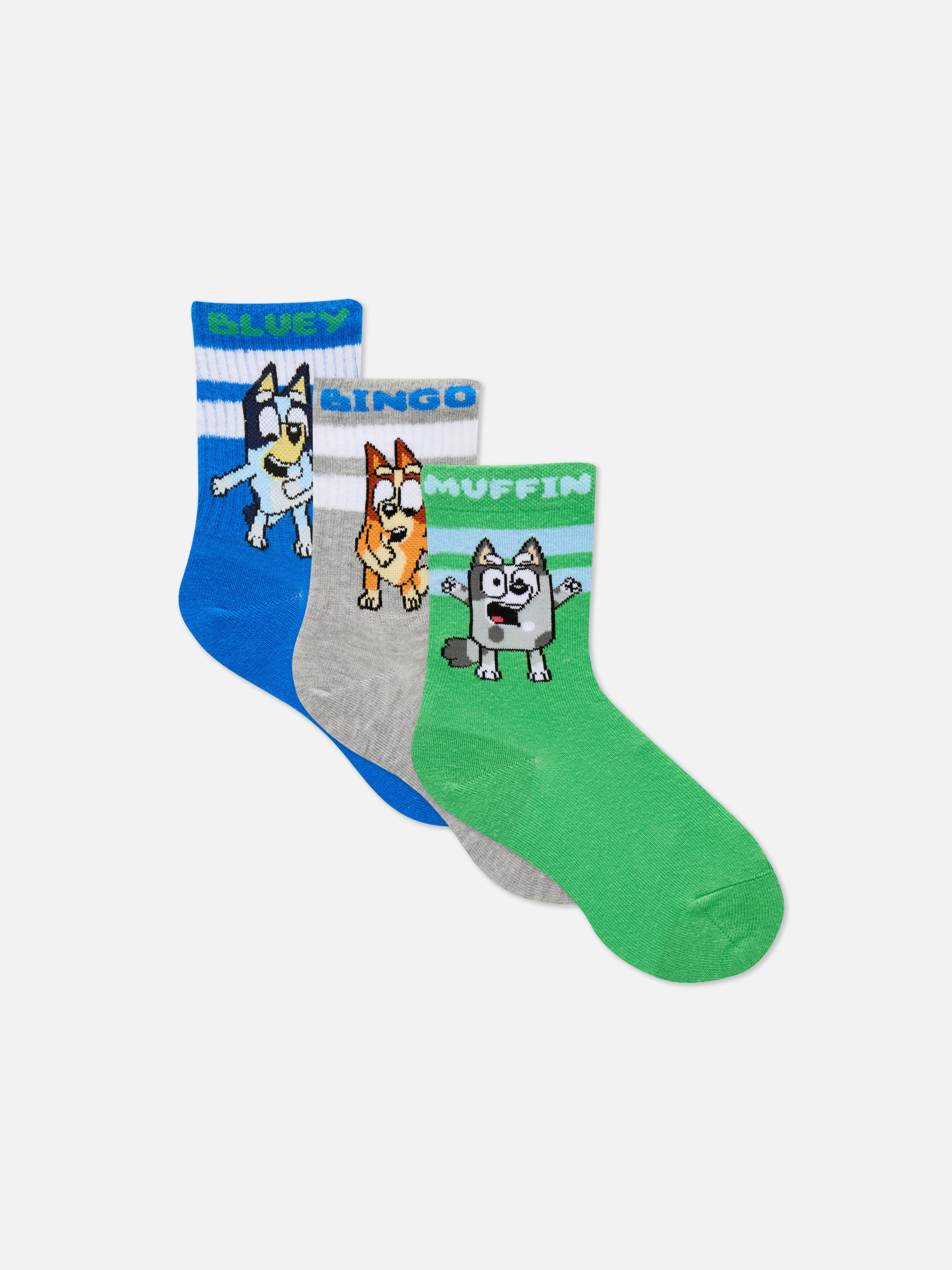 3pk Bluey Ankle Socks