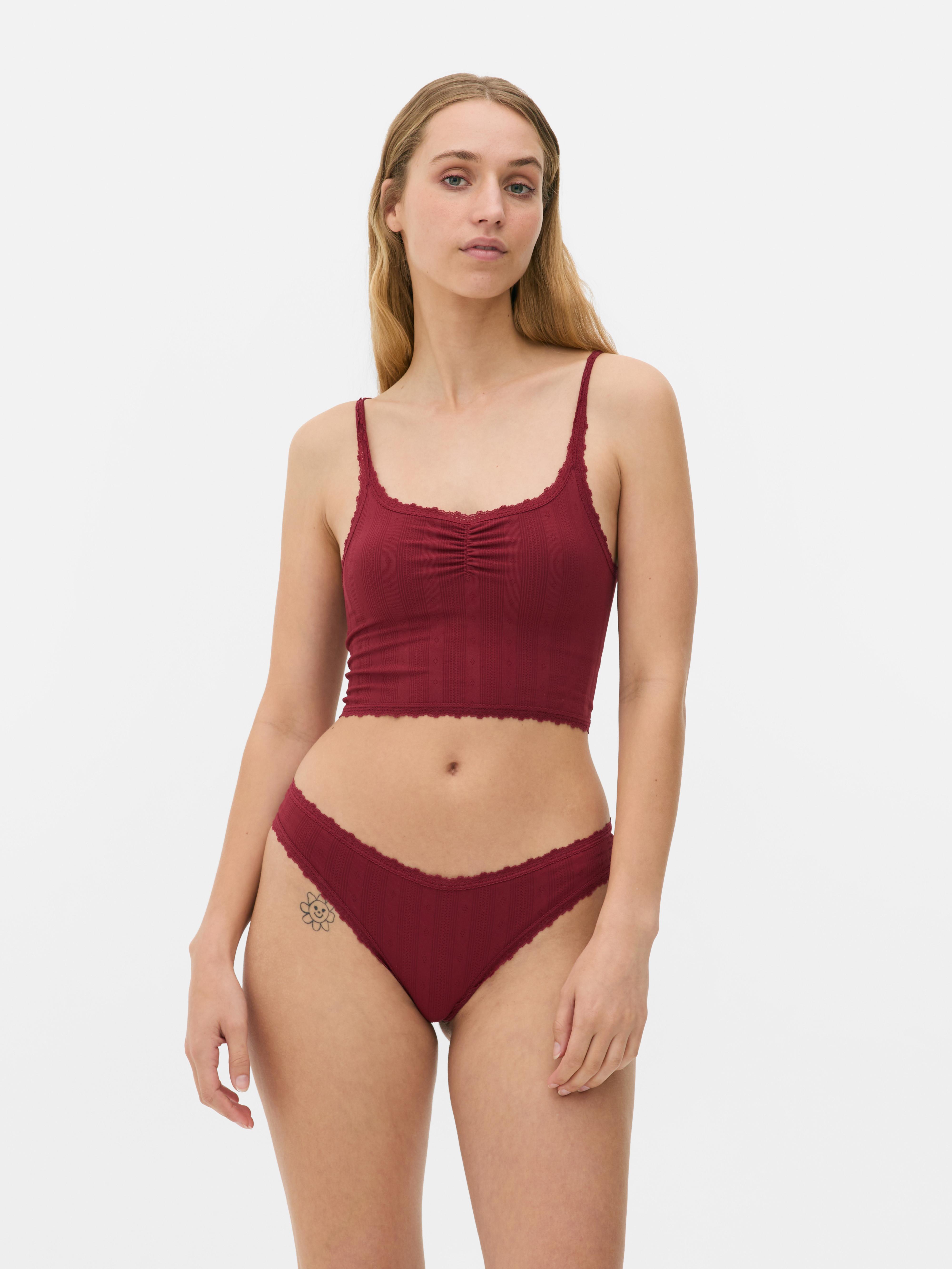 Conjunto roupa interior sutiã bralette comprido