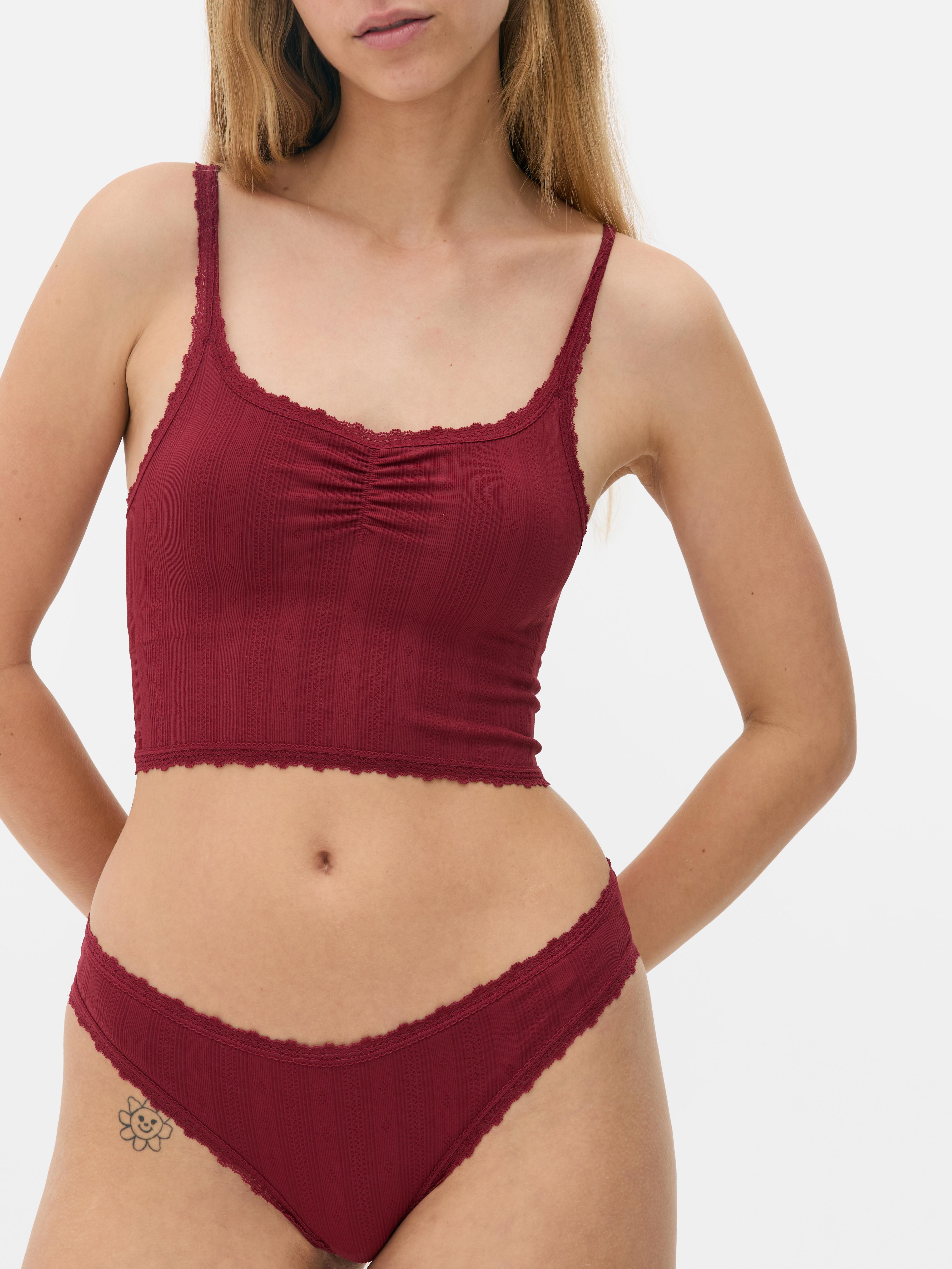 Conjunto roupa interior sutiã bralette comprido