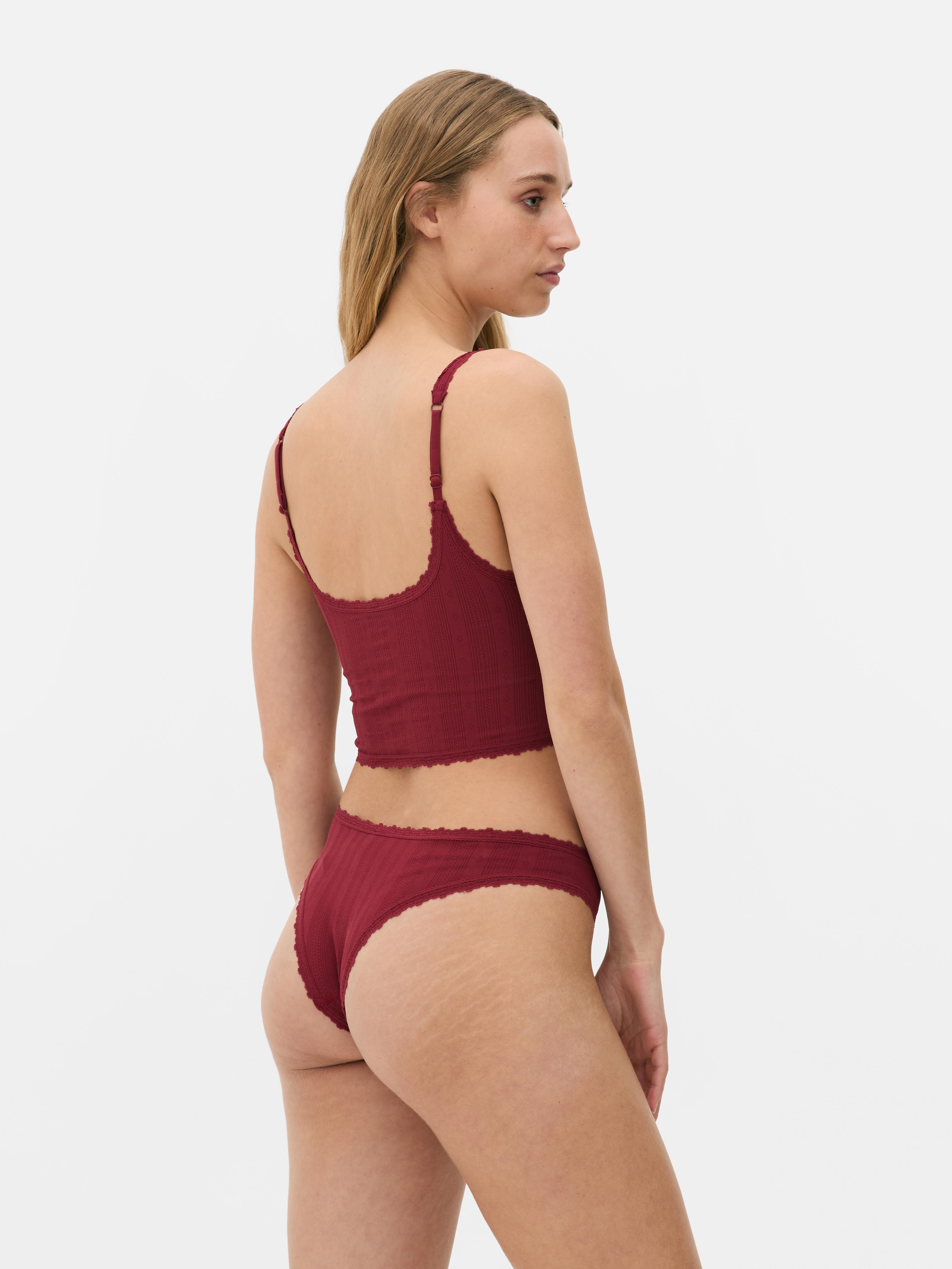 Conjunto roupa interior sutiã bralette comprido