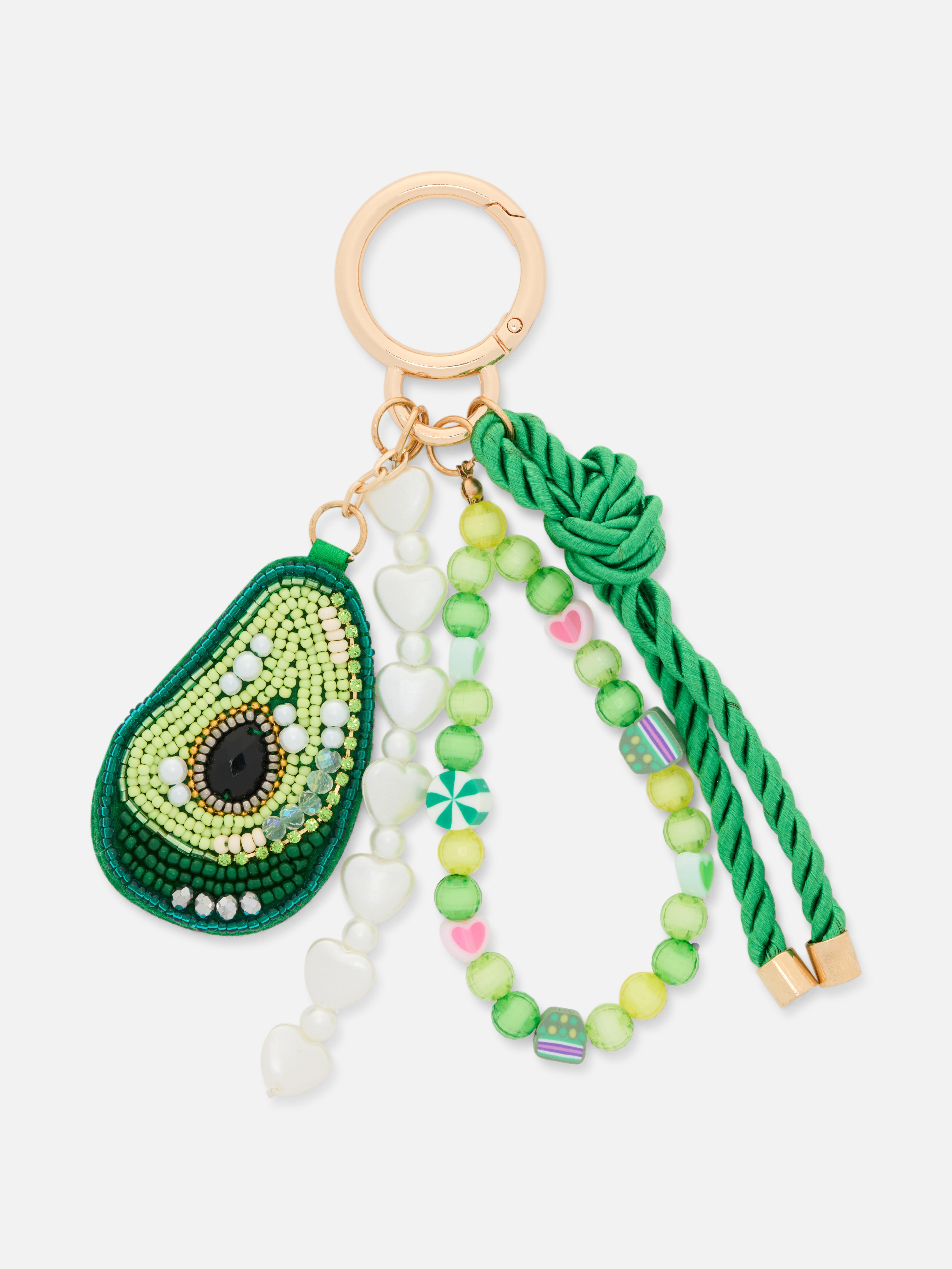 Beaded Avocado Charm