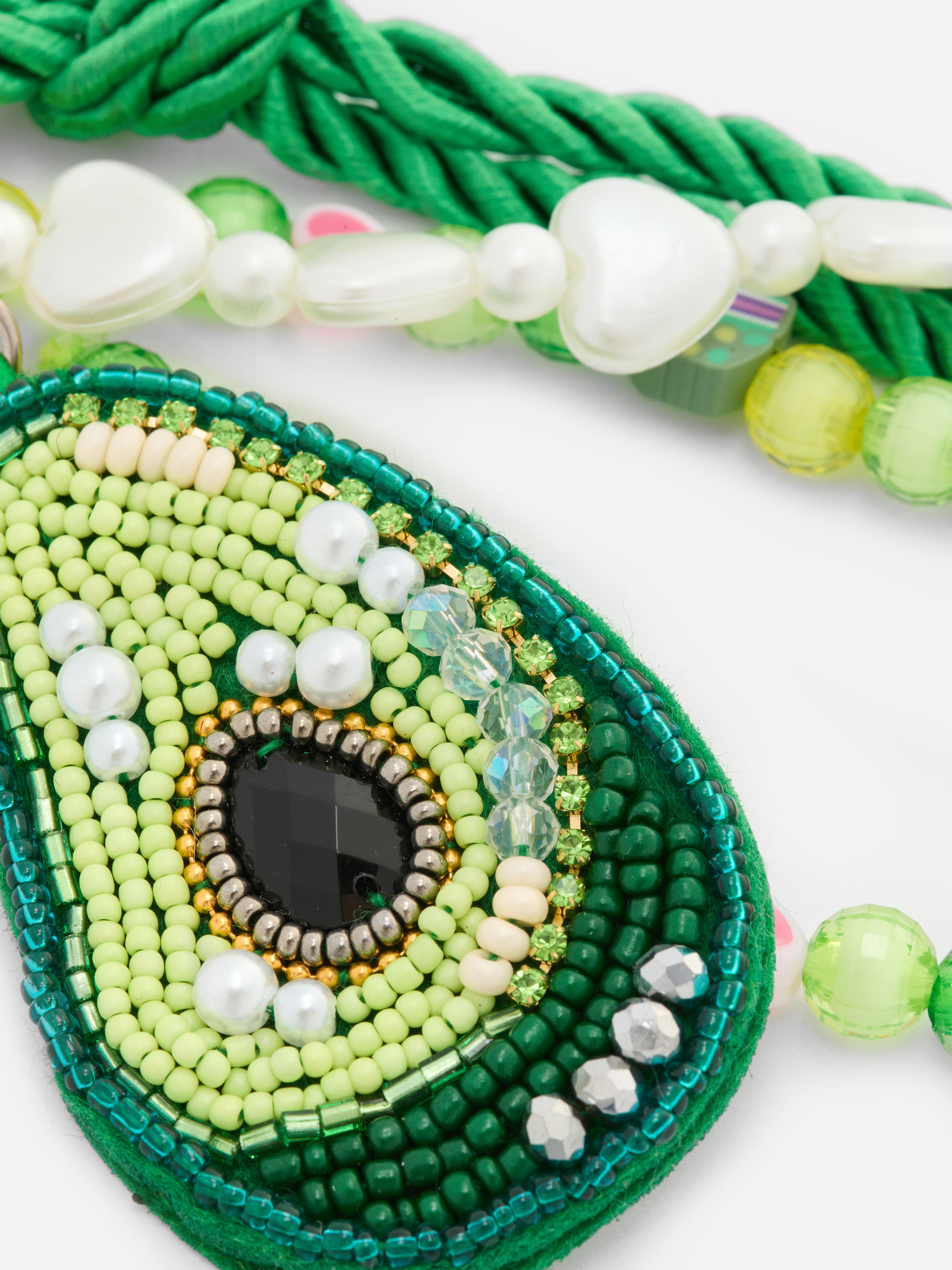 Beaded Avocado Charm