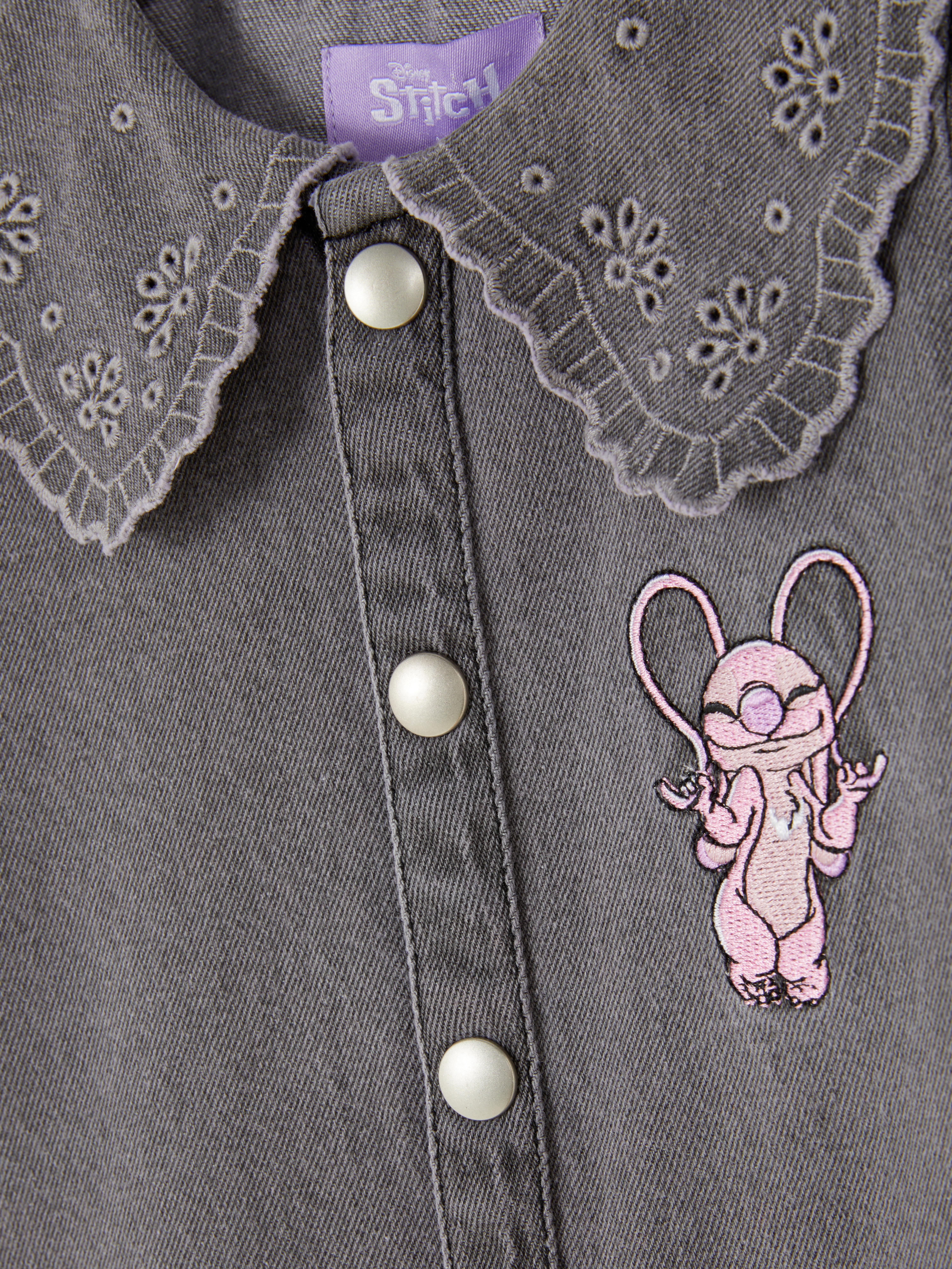 1,5–8 Jahre | Gesmoktes „Disney Stitch Engel“ Jeanskleid