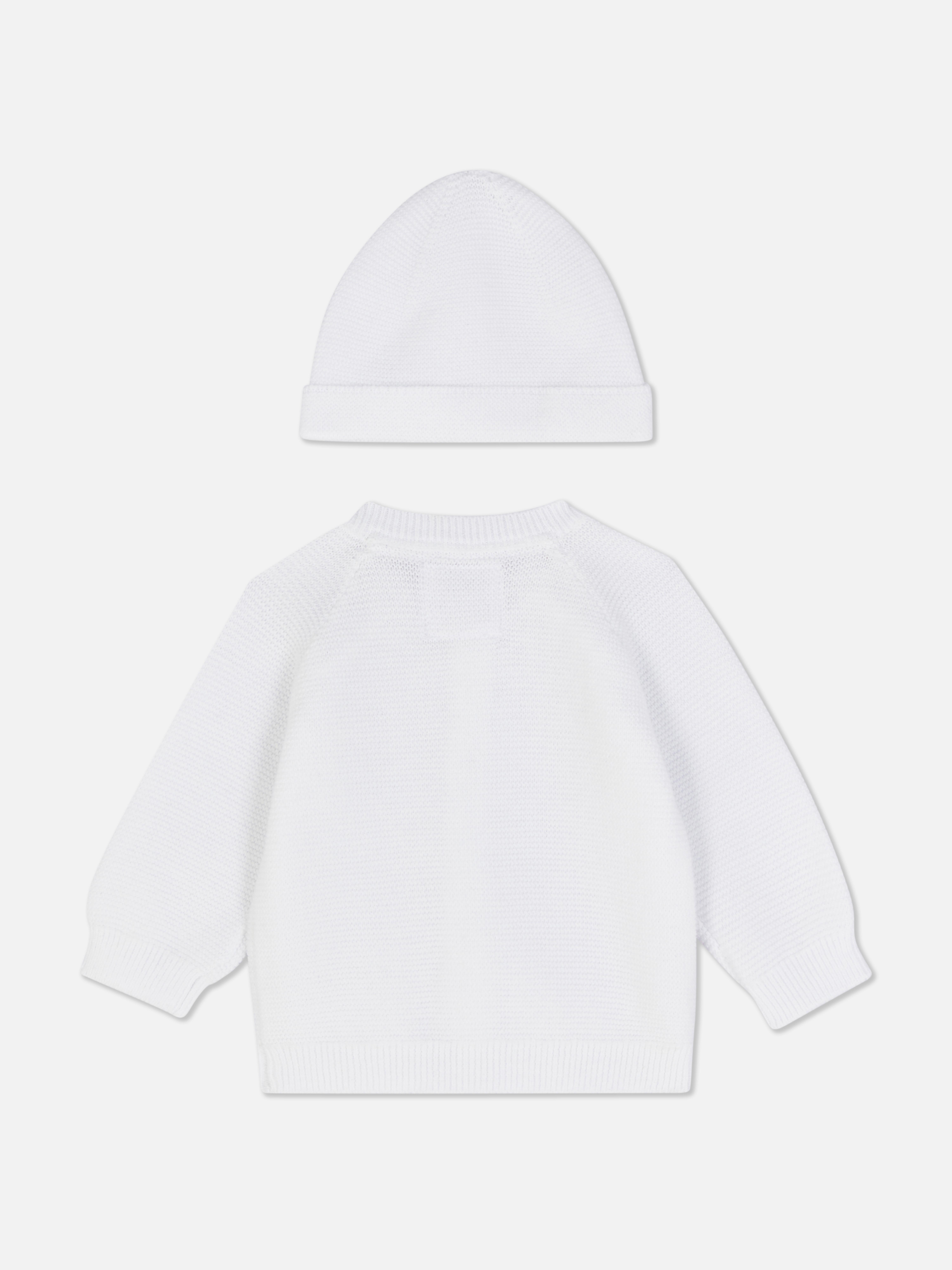 Set cardigan e cappello per bimbi prematuri