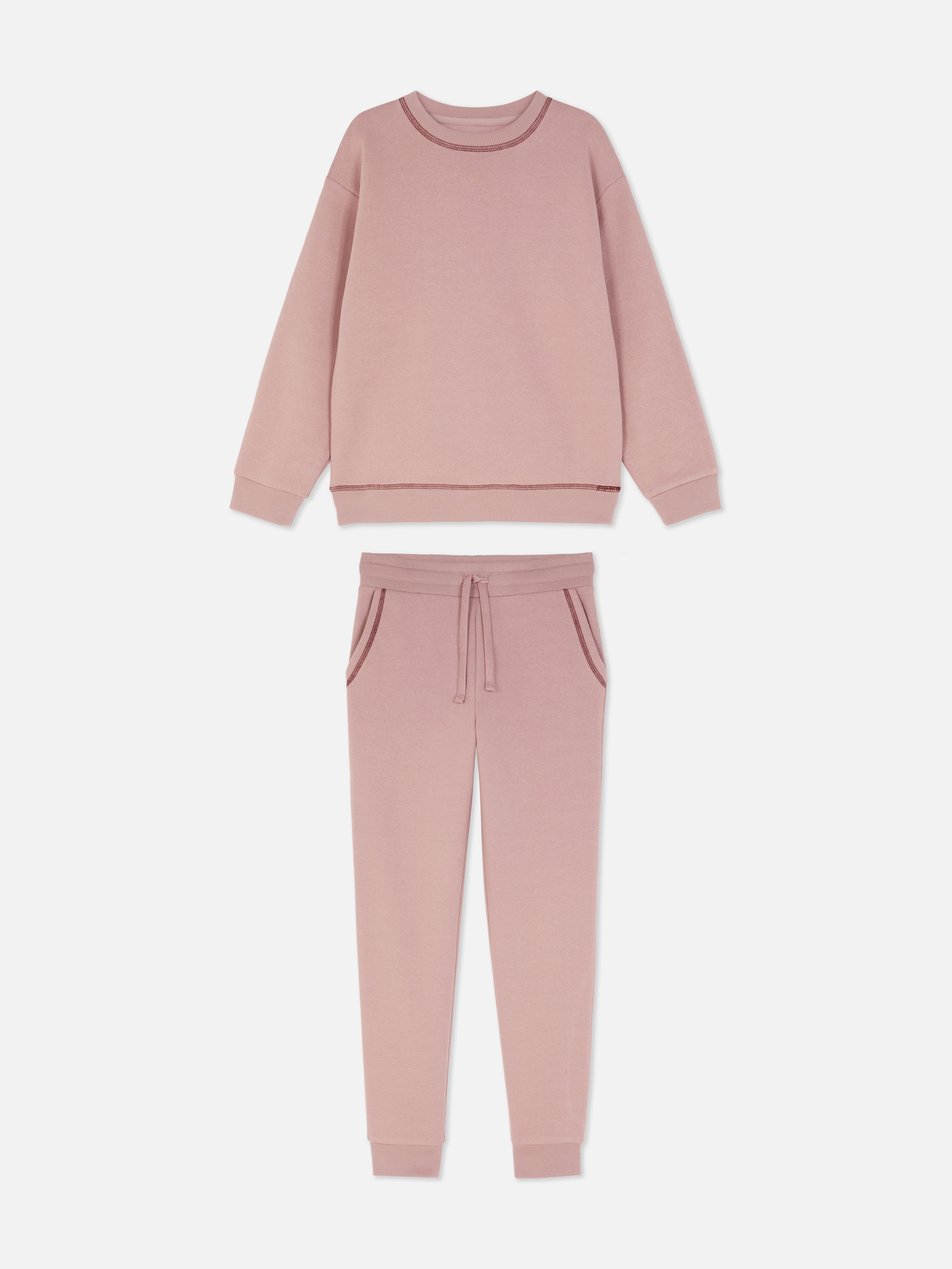 Sweatshirt and Drawstring Joggers Set