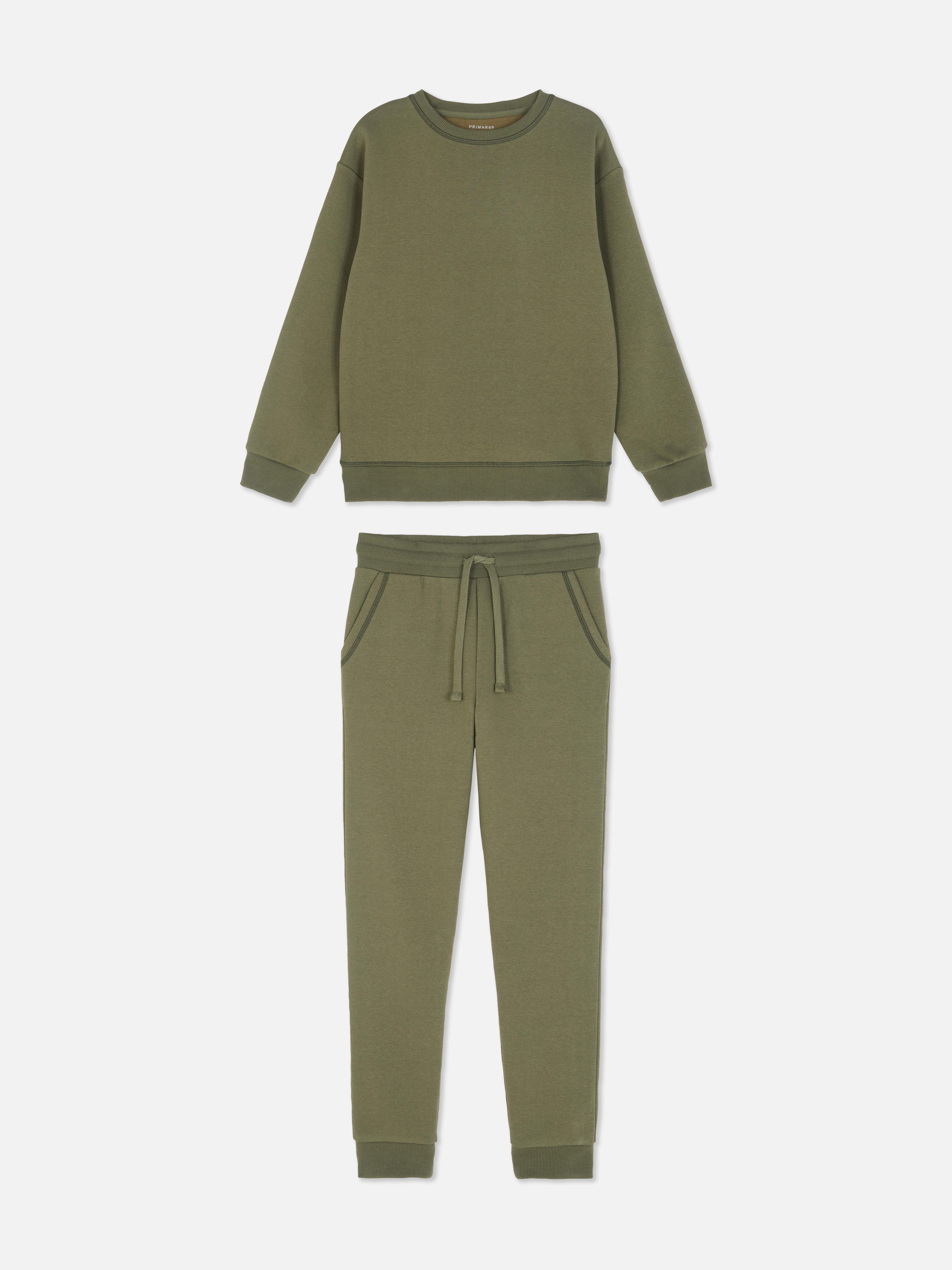 Sweatshirt and Drawstring Joggers Set
