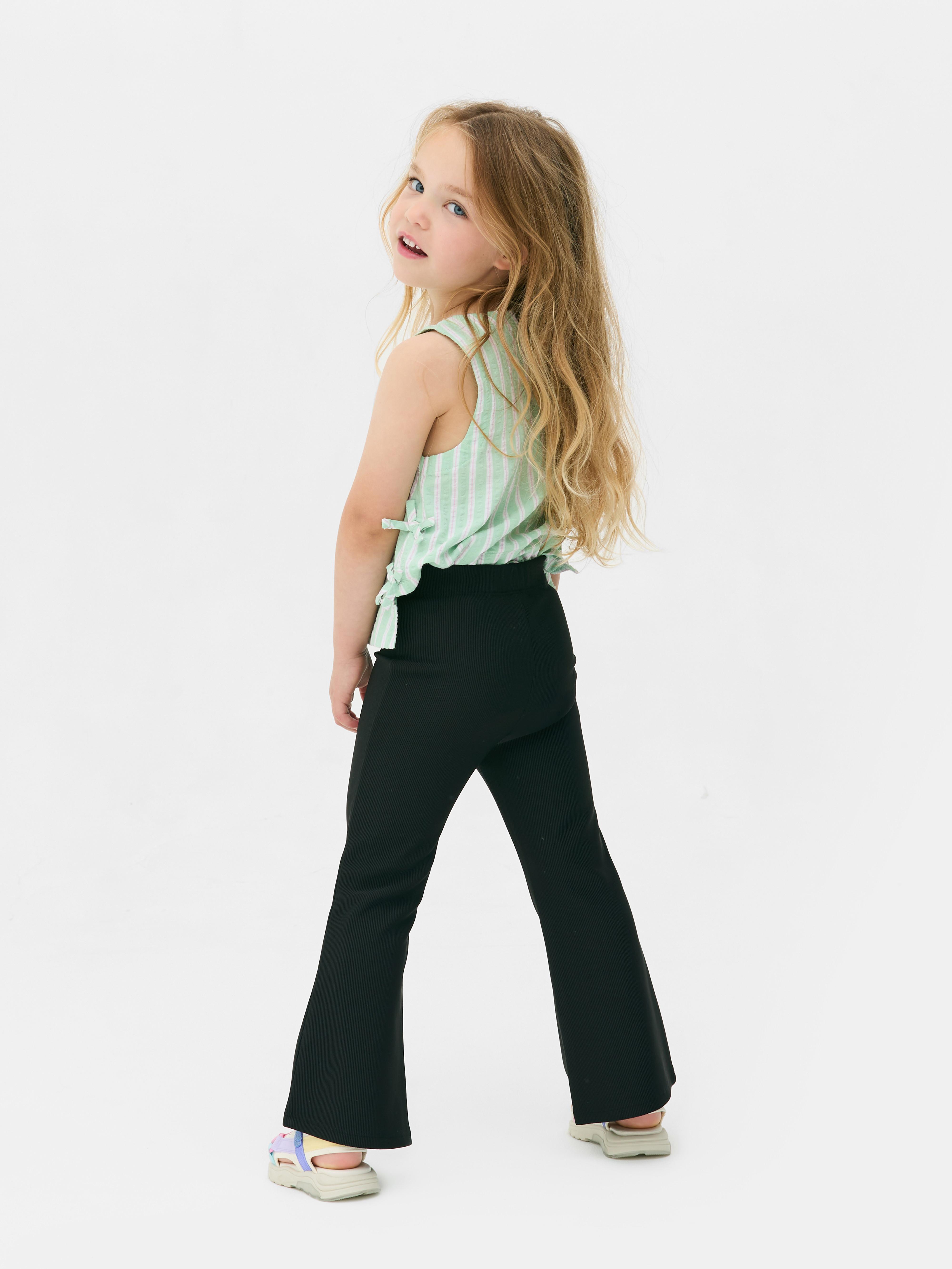 Trapézszárú leggings vastag, bordázott anyagból