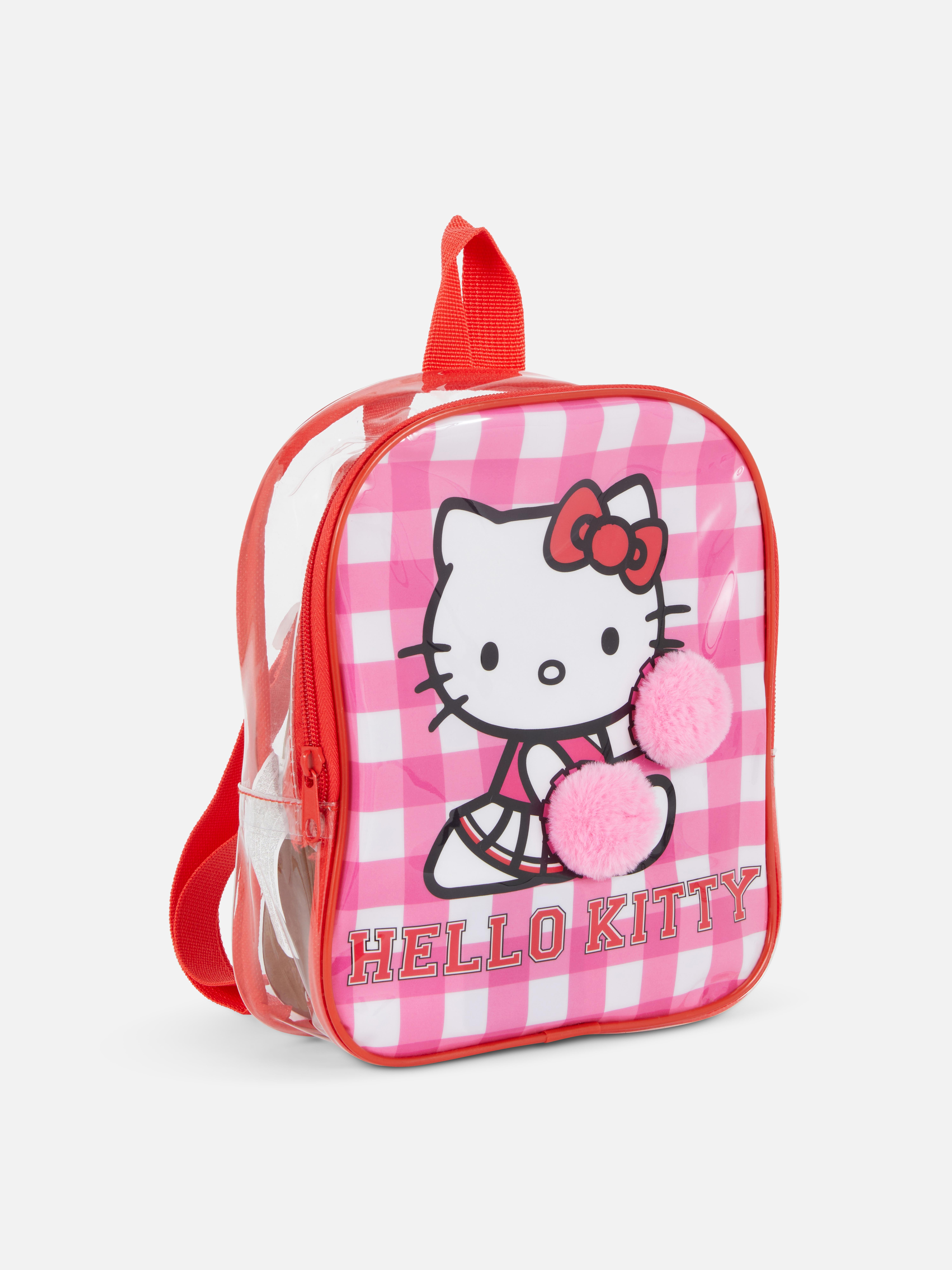 Zaino a quadretti con set cancelleria Hello Kitty