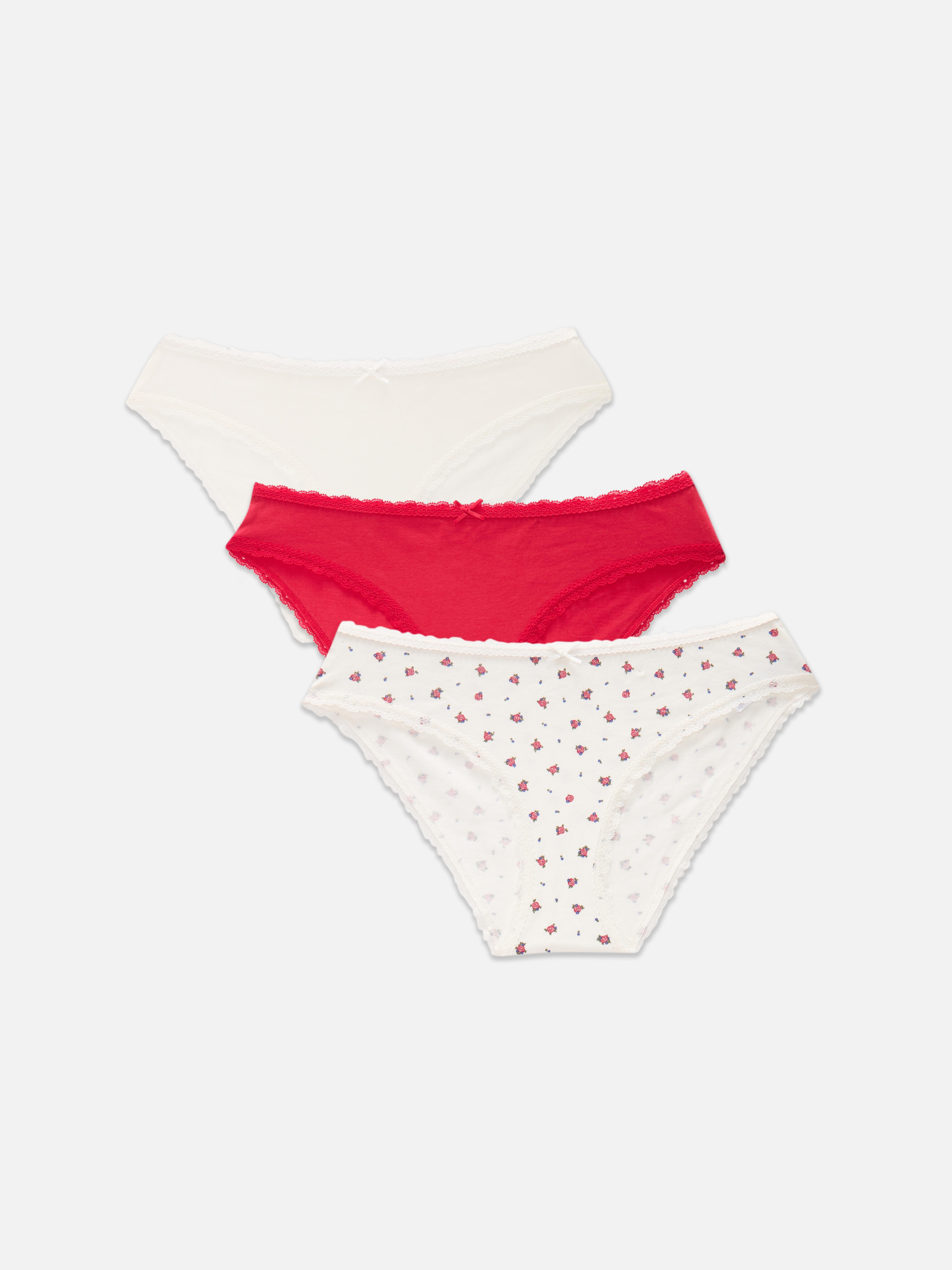 Lot de 3 mini-culottes avec finitions en dentelle
