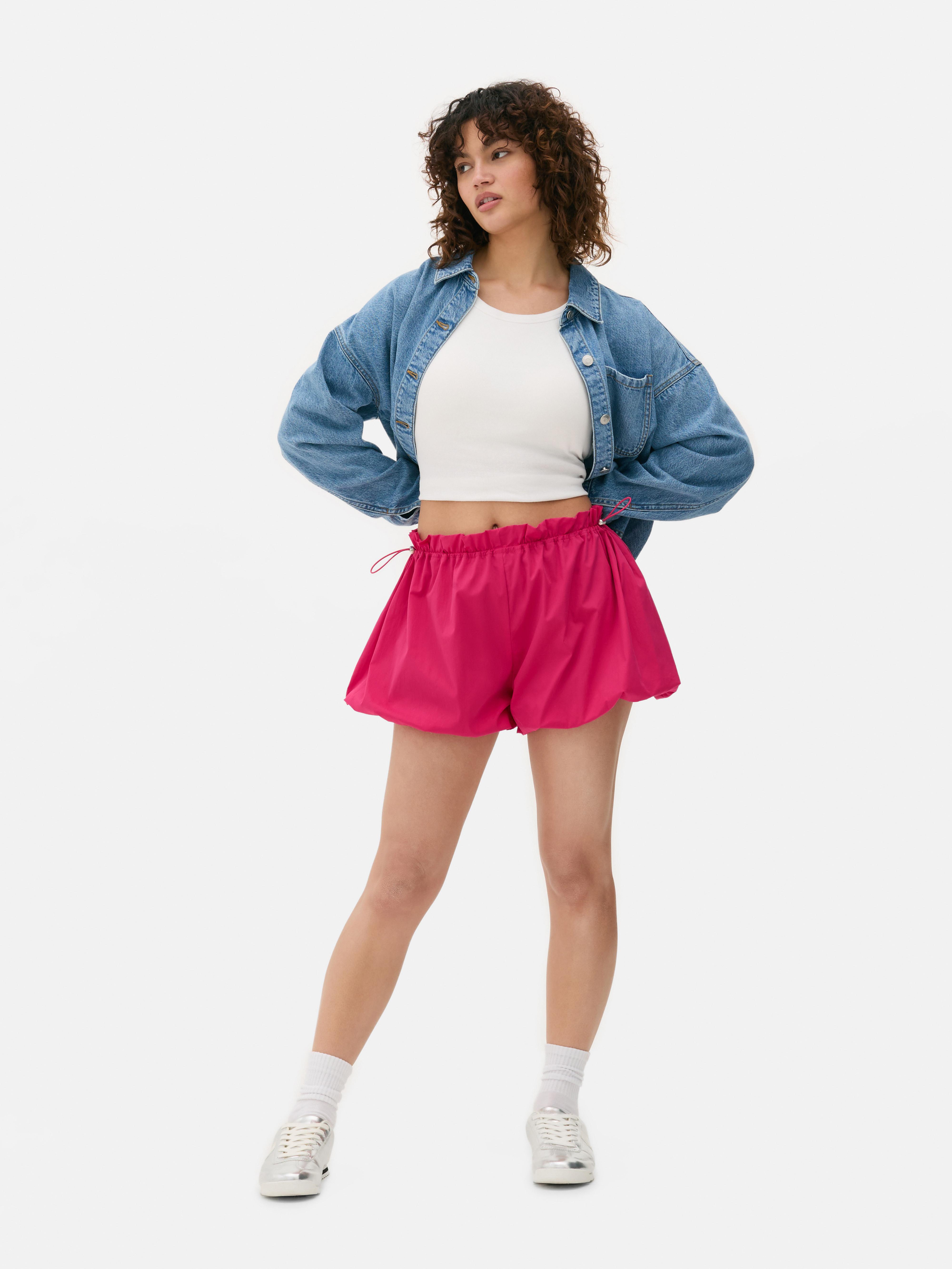 Womens Pink Poplin Balloon Shorts | Primark