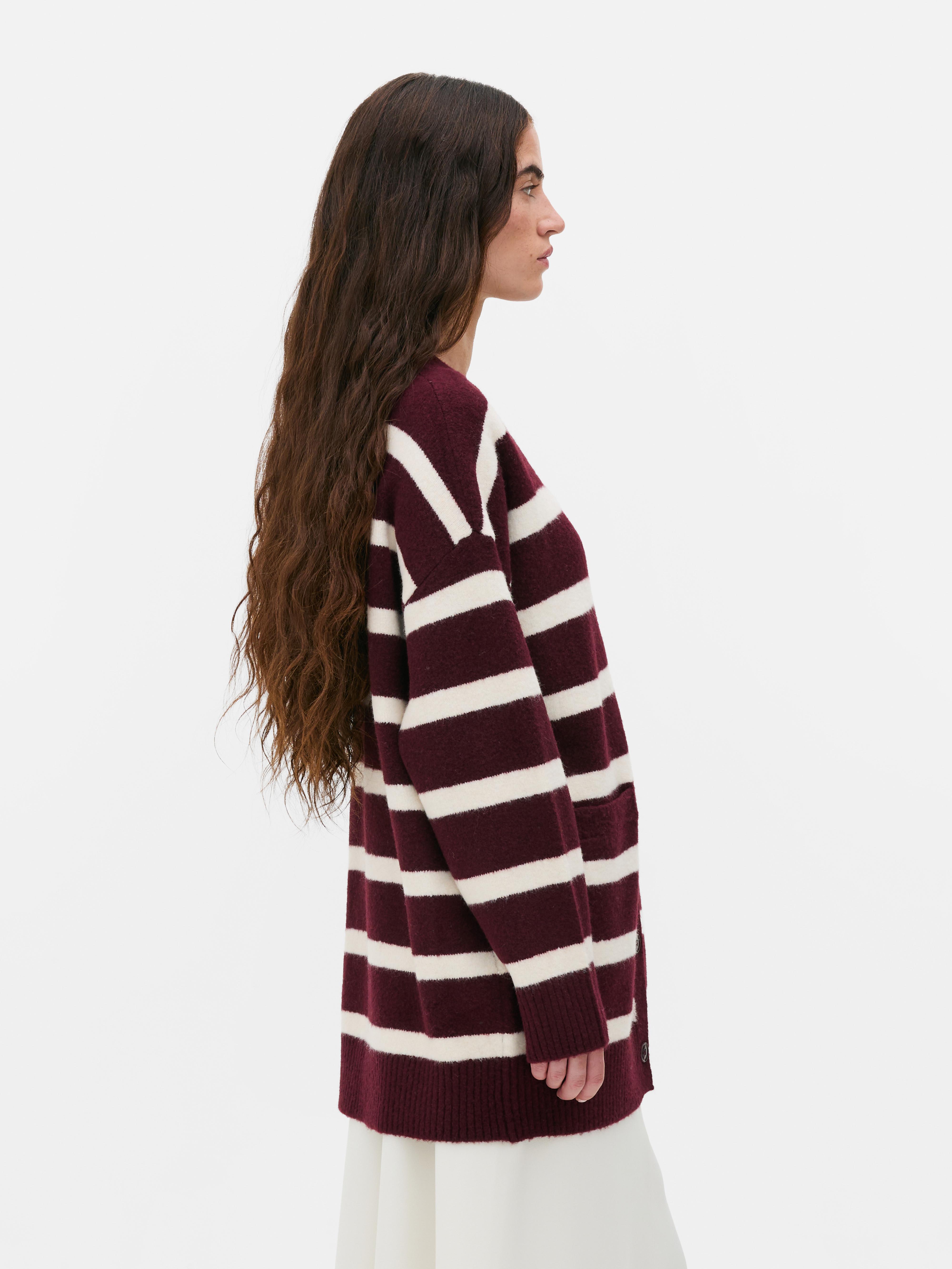 Striped Longline Cardigan