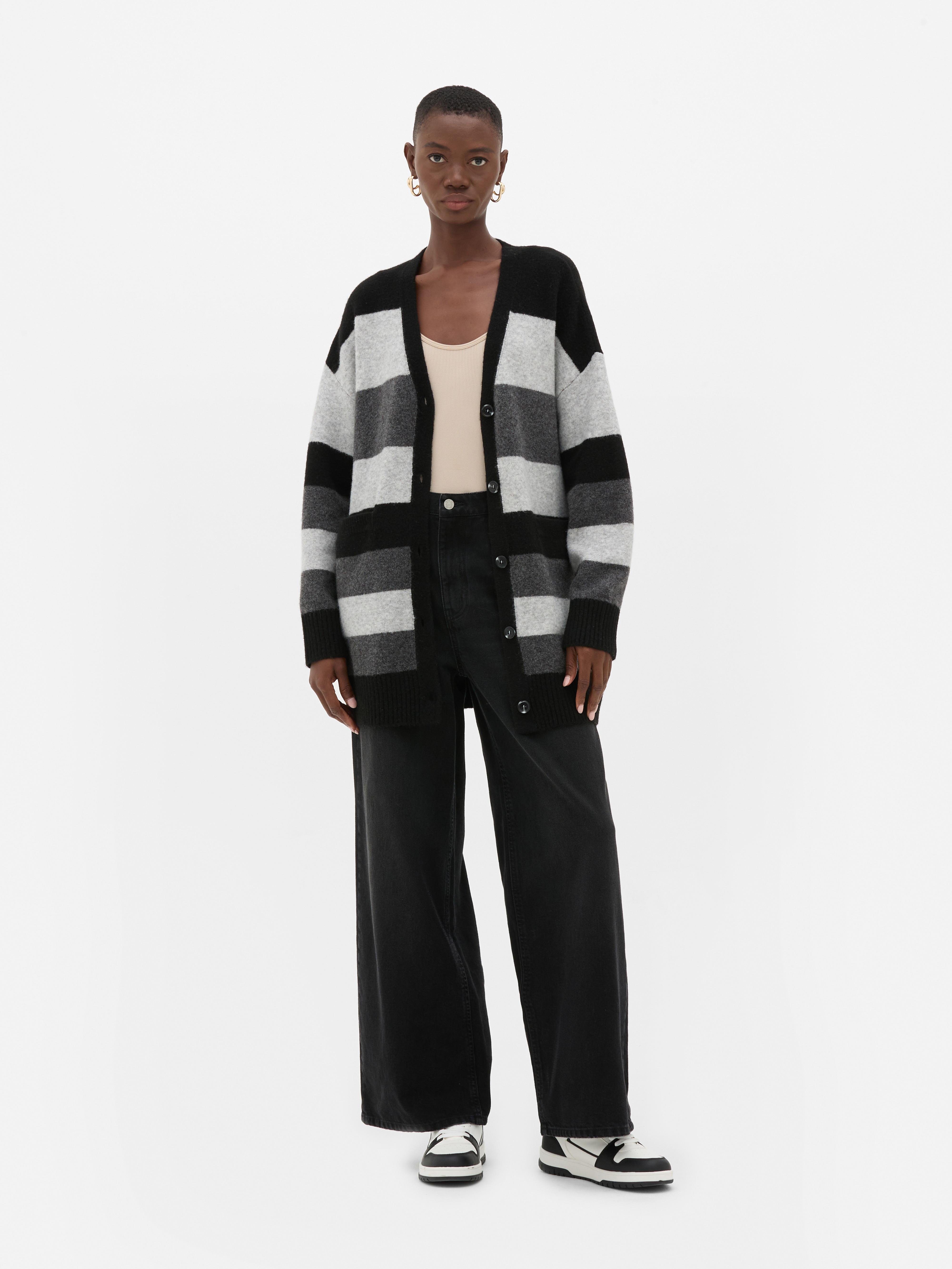 Striped Longline Cardigan