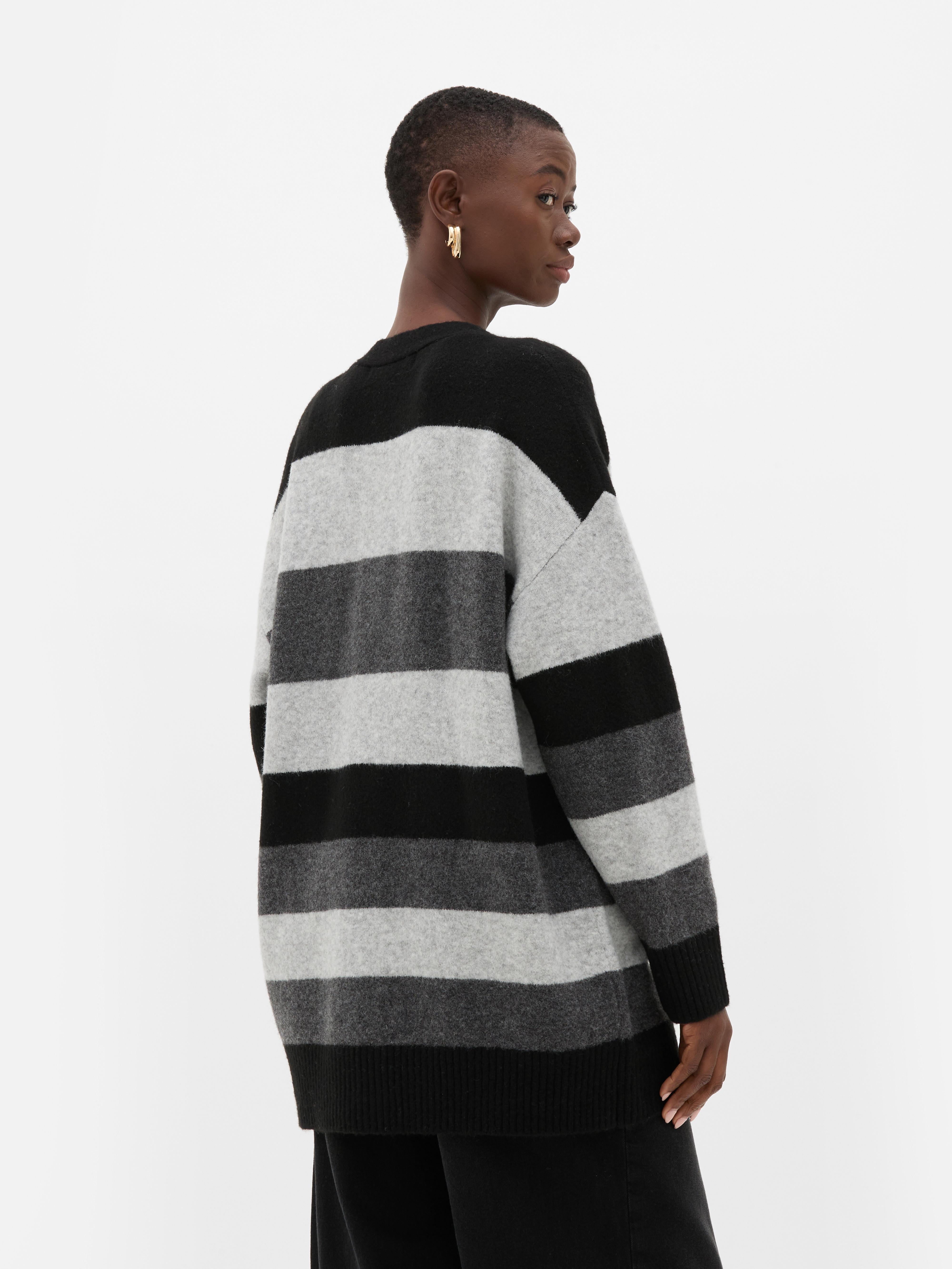 Striped Longline Cardigan