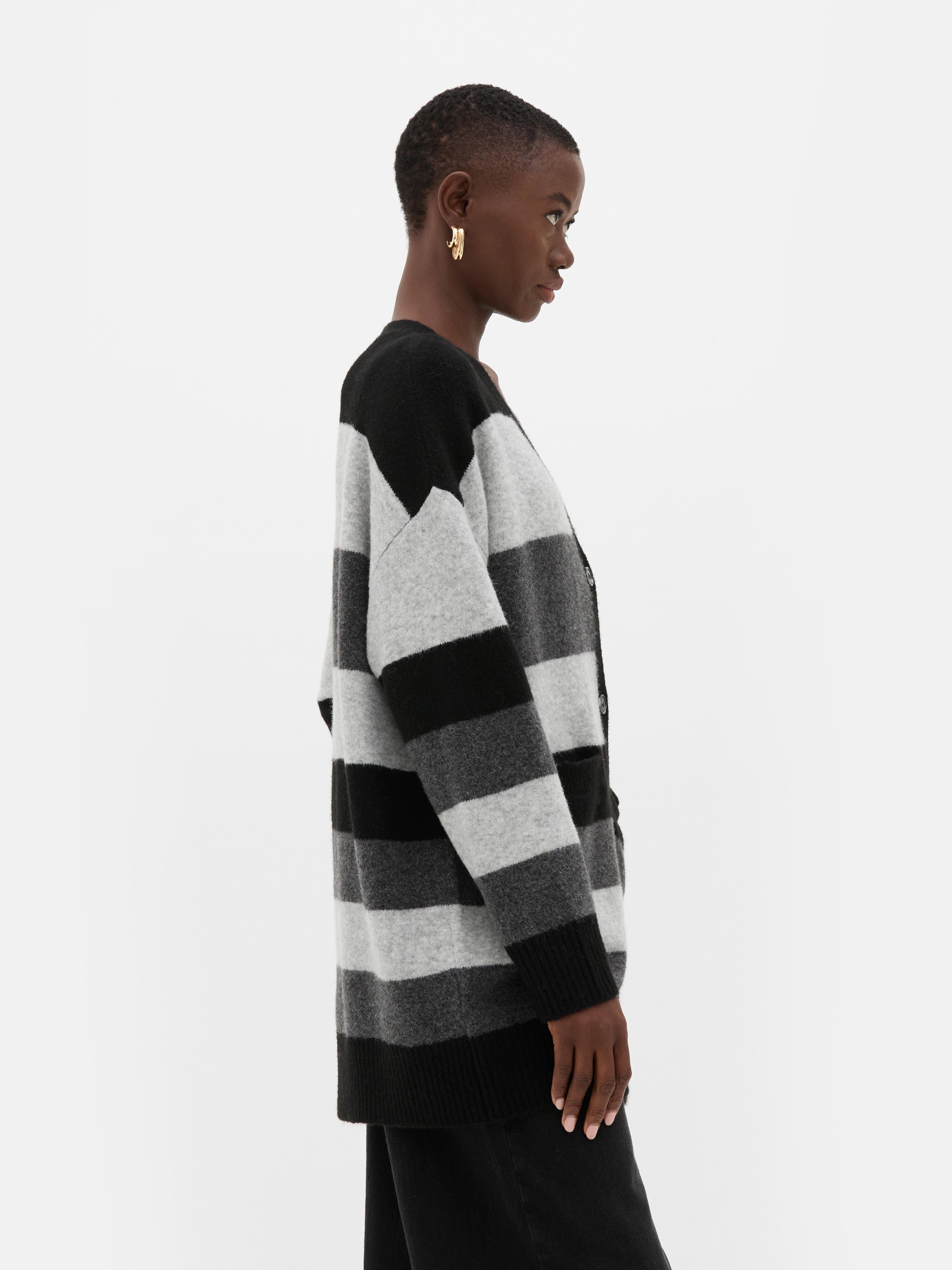 Striped Longline Cardigan