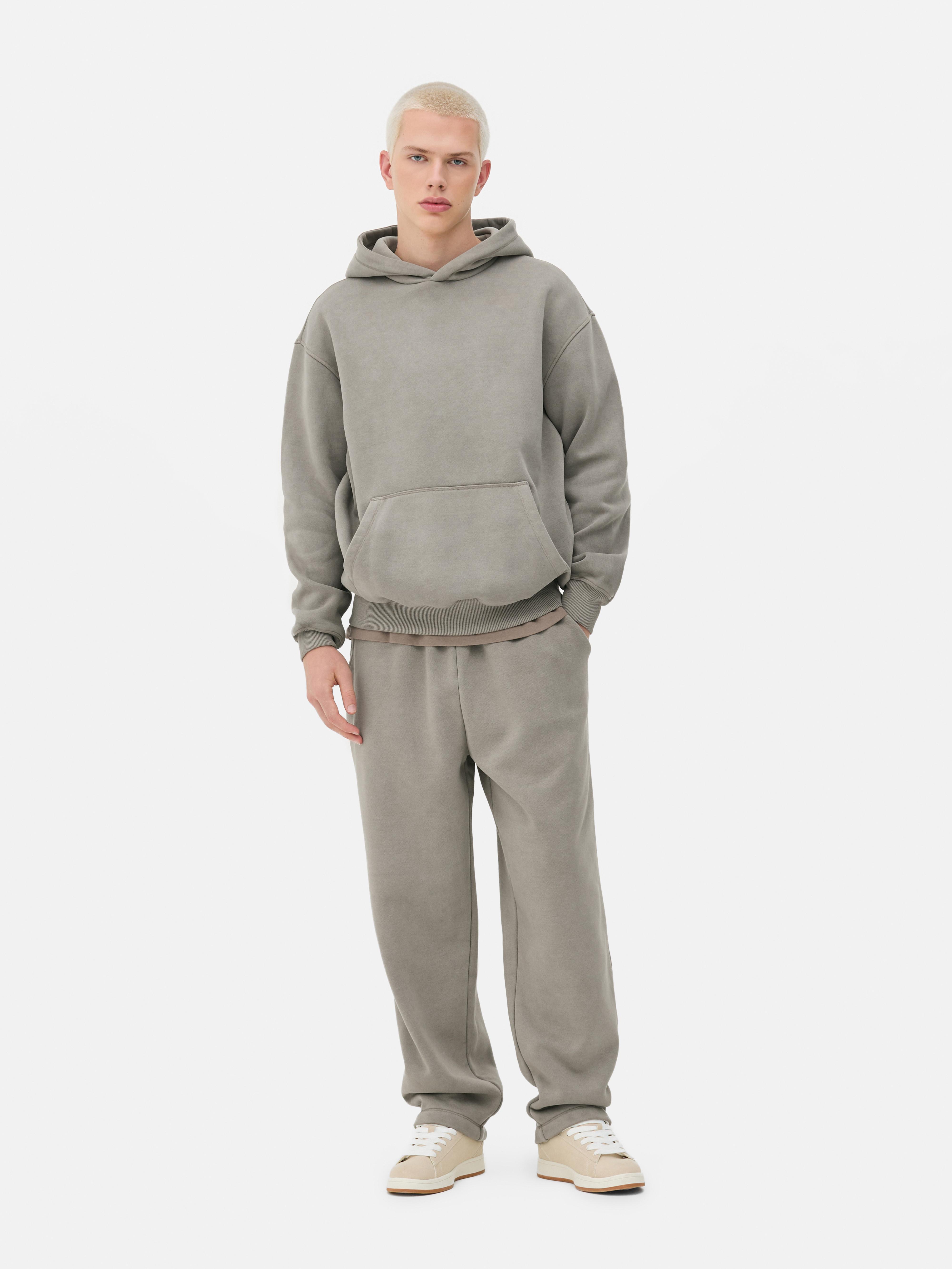 Joggers con cinturilla elástica Gris topo/Marrón topo