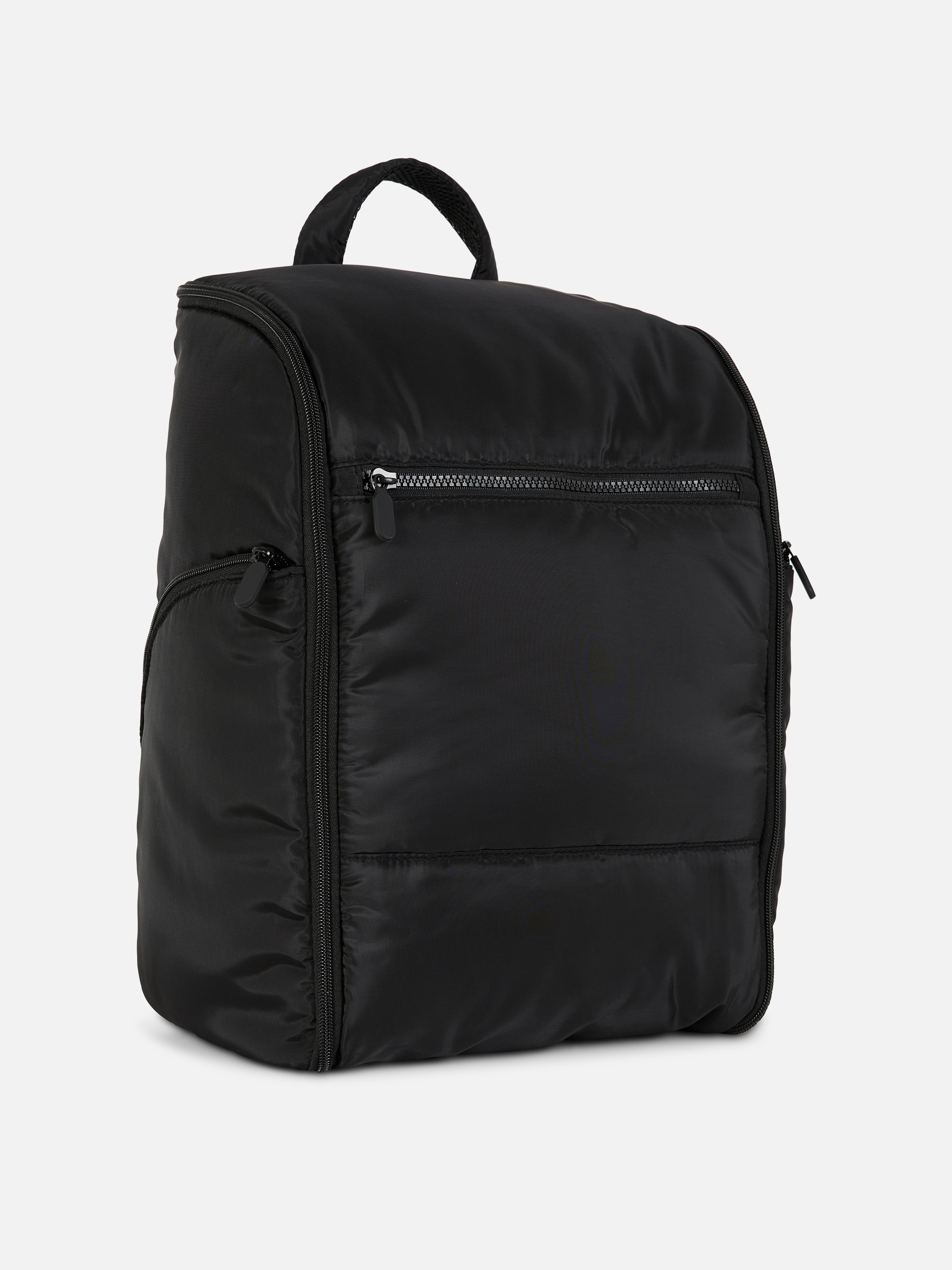 Black Zip Down Backpack