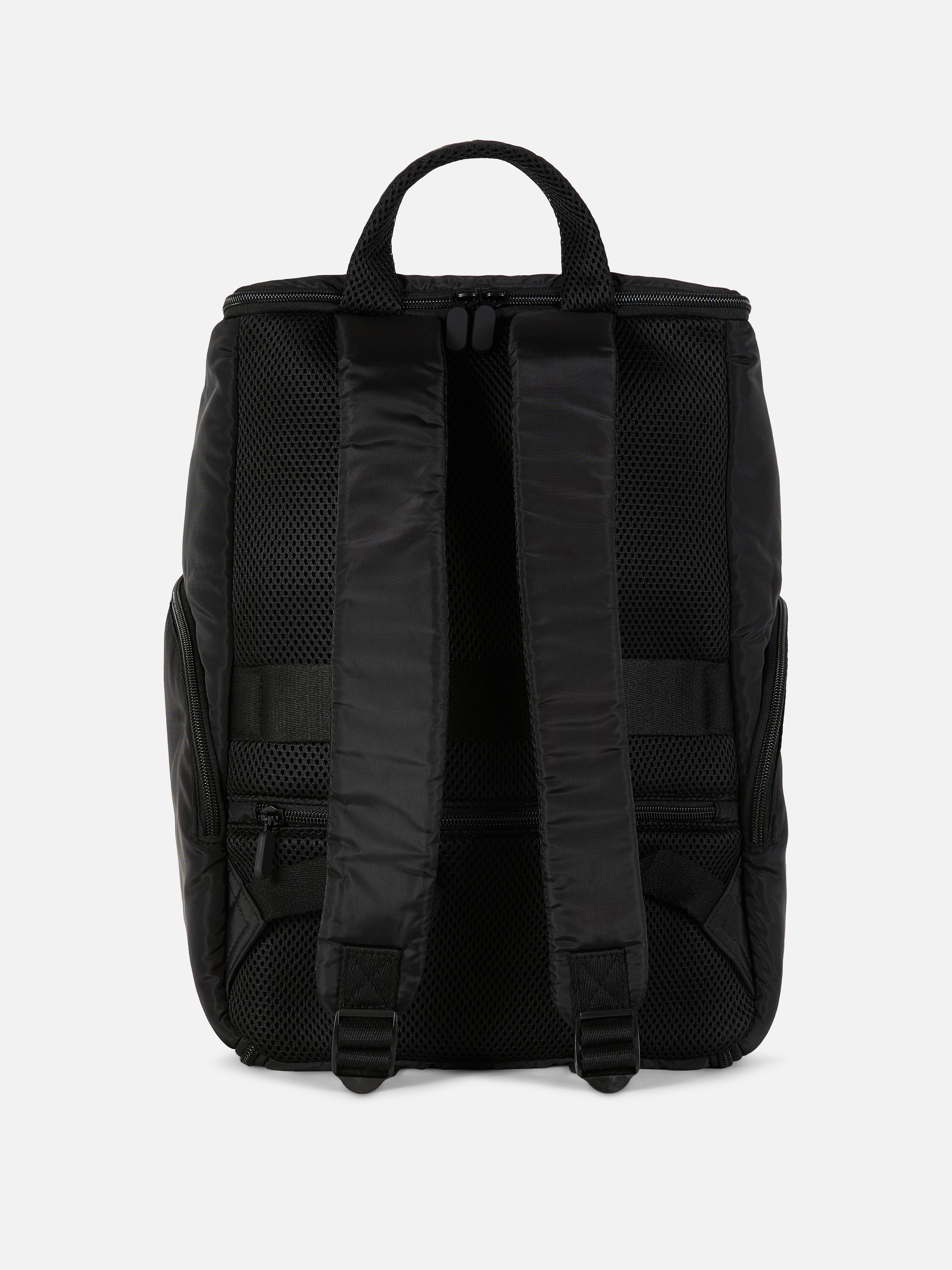 Black Zip Down Backpack