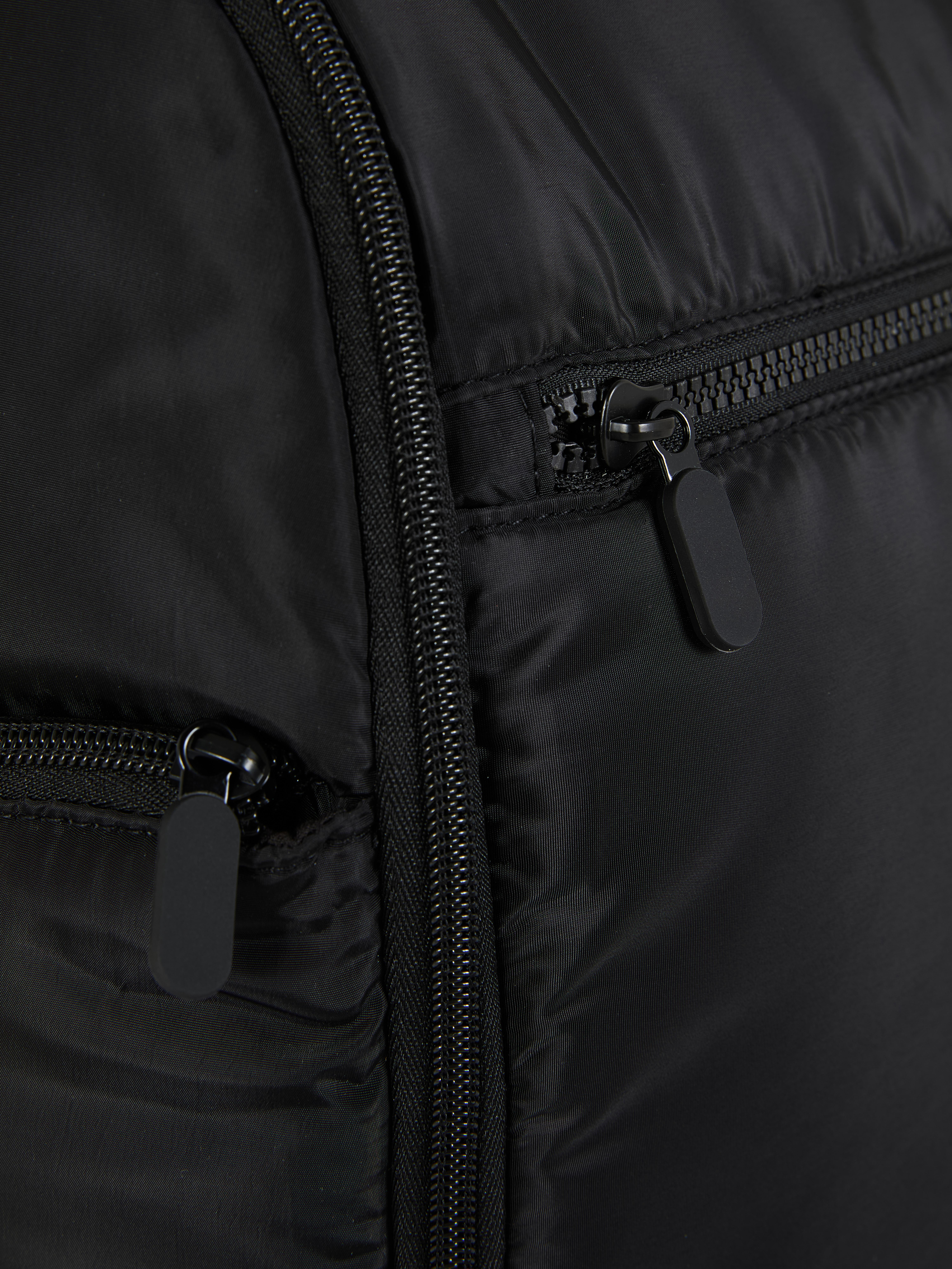 Black Zip Down Backpack