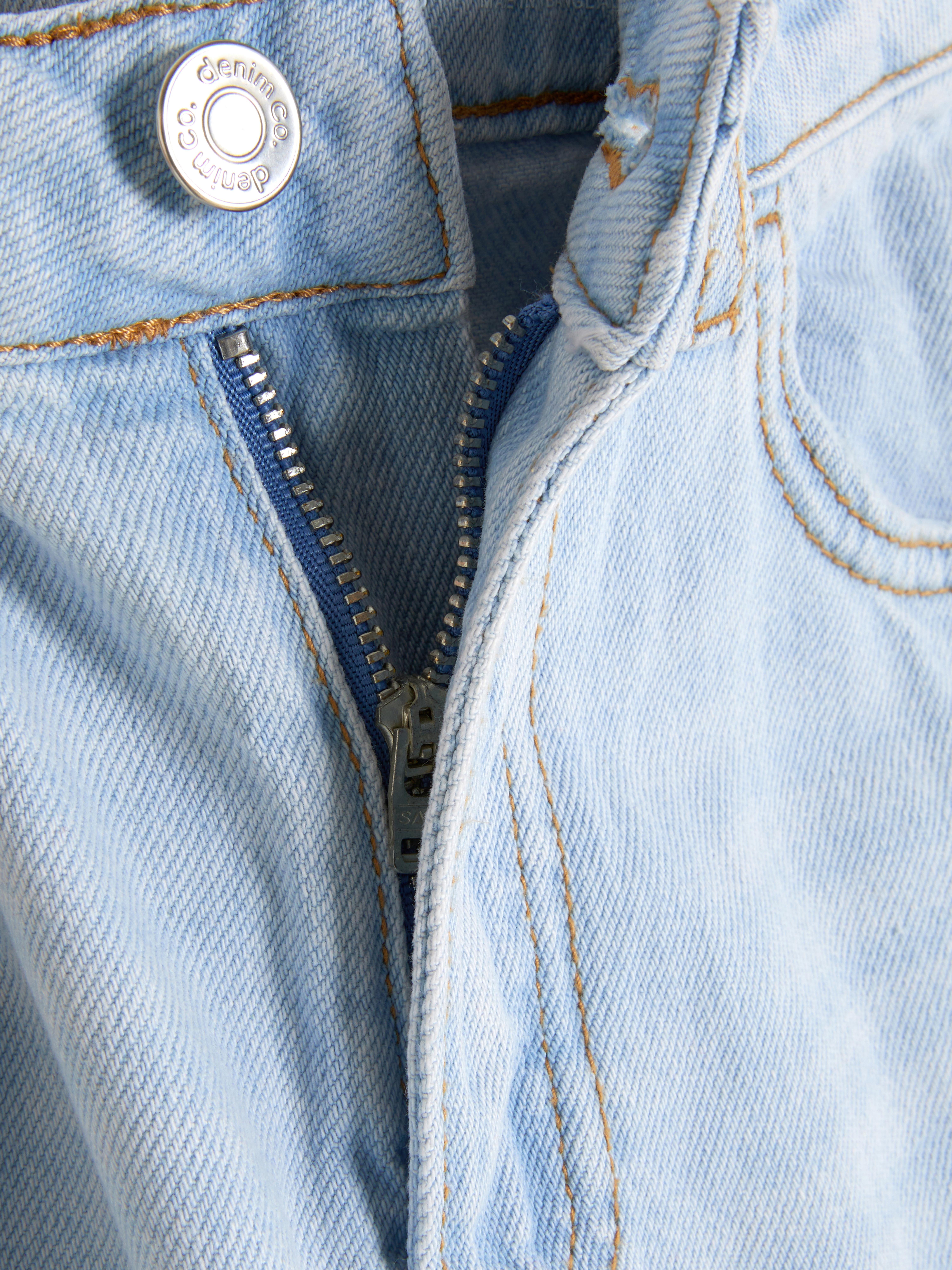 7-15yrs | Hem Split Wide Leg Jeans