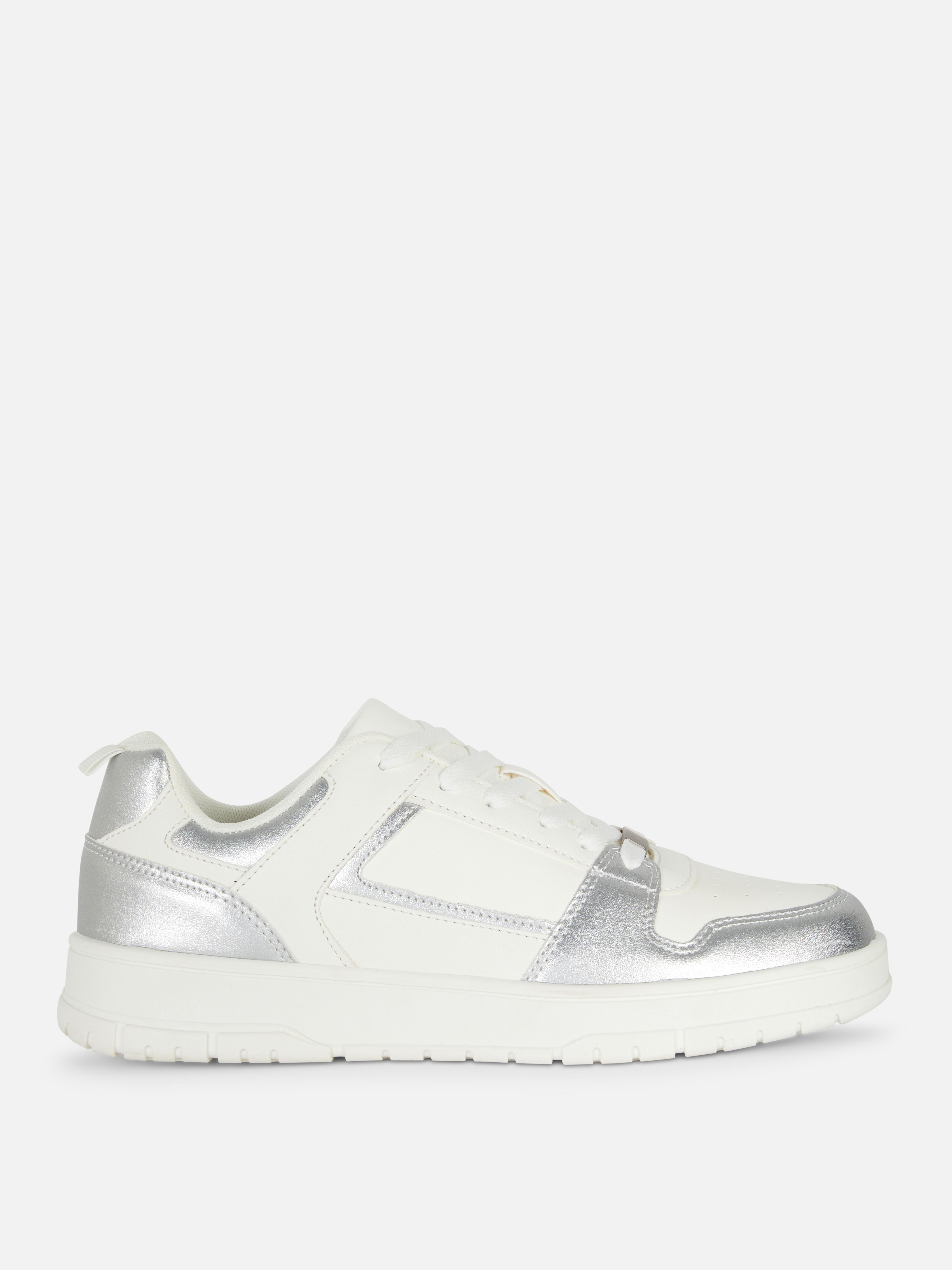 Scarpe da ginnastica spesse metallizzate