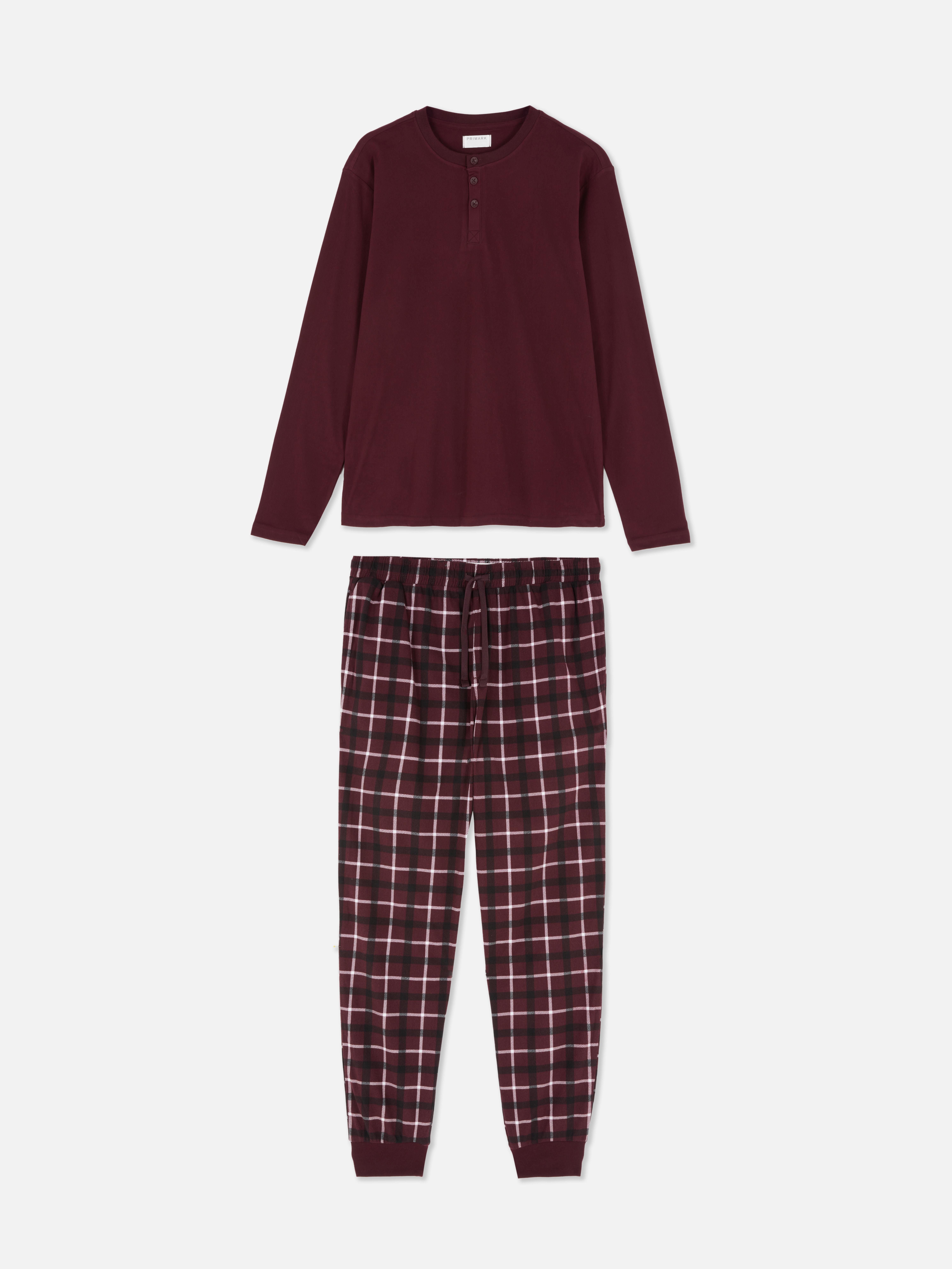 Pijama largo a cuadros