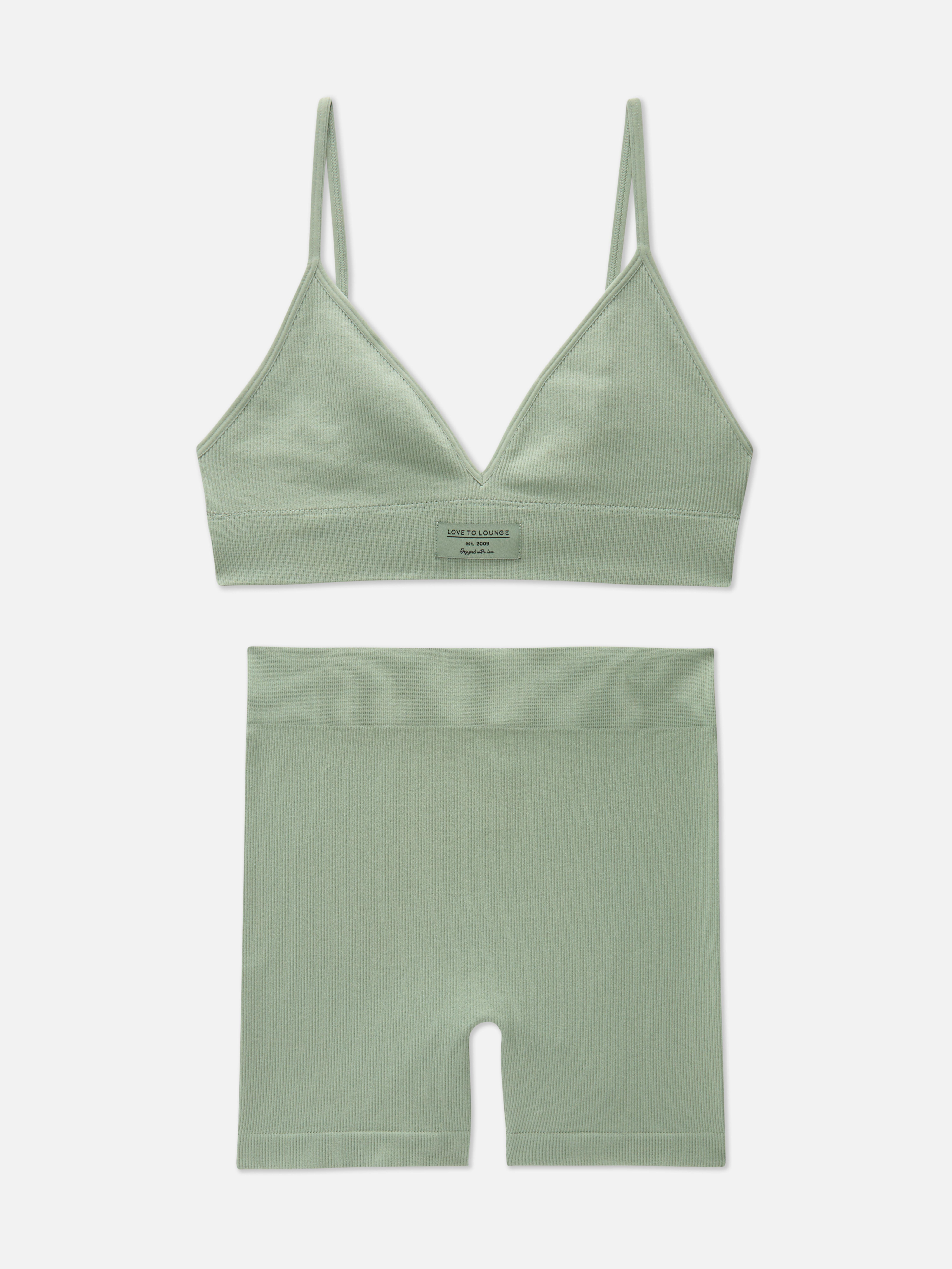 Love To Lounge Seamless Short Set Light Green