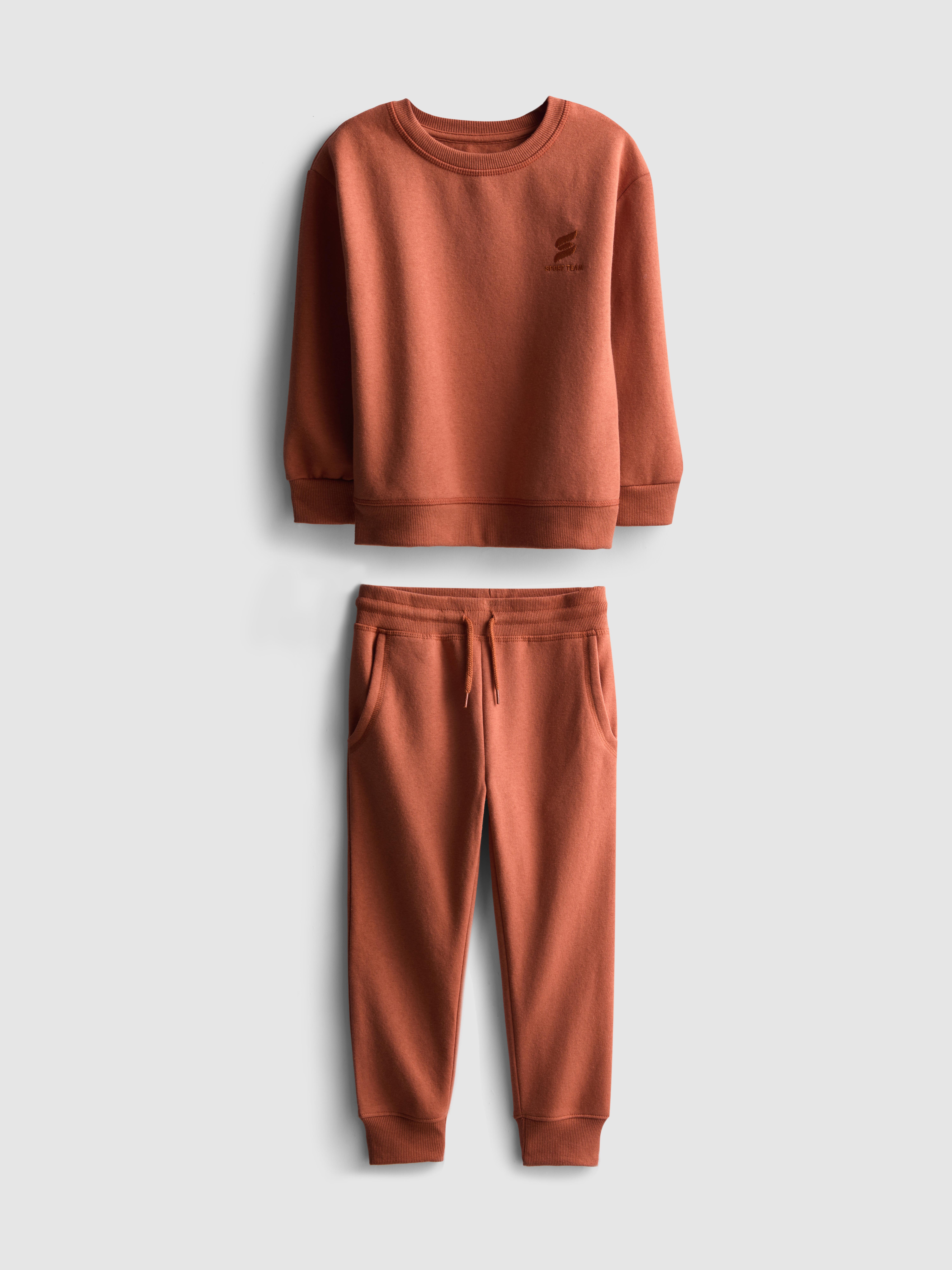 1,5–8 ans | Ensemble sweat-shirt et bas de jogging Orange