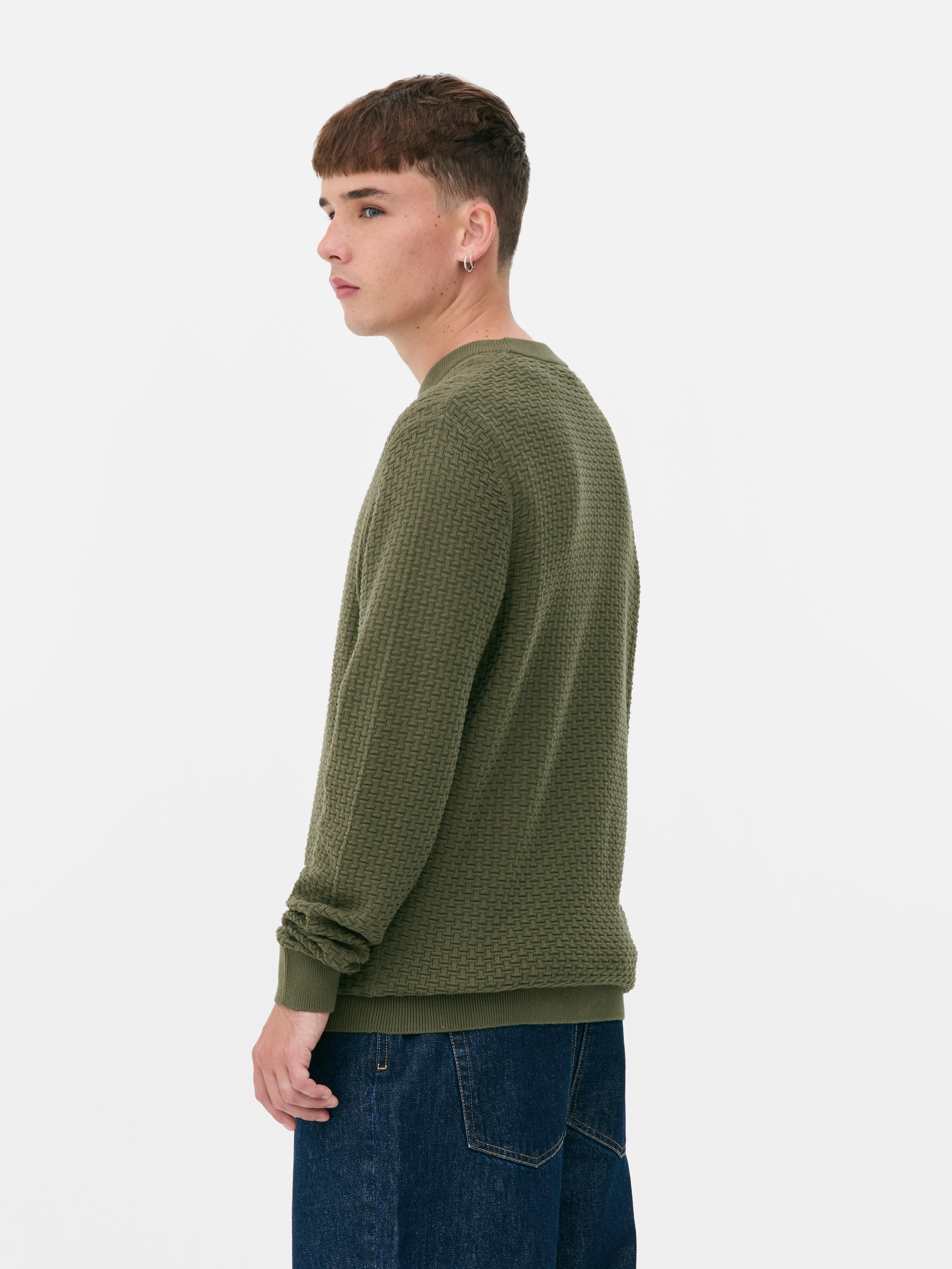 Textured Crew Neck Sweater