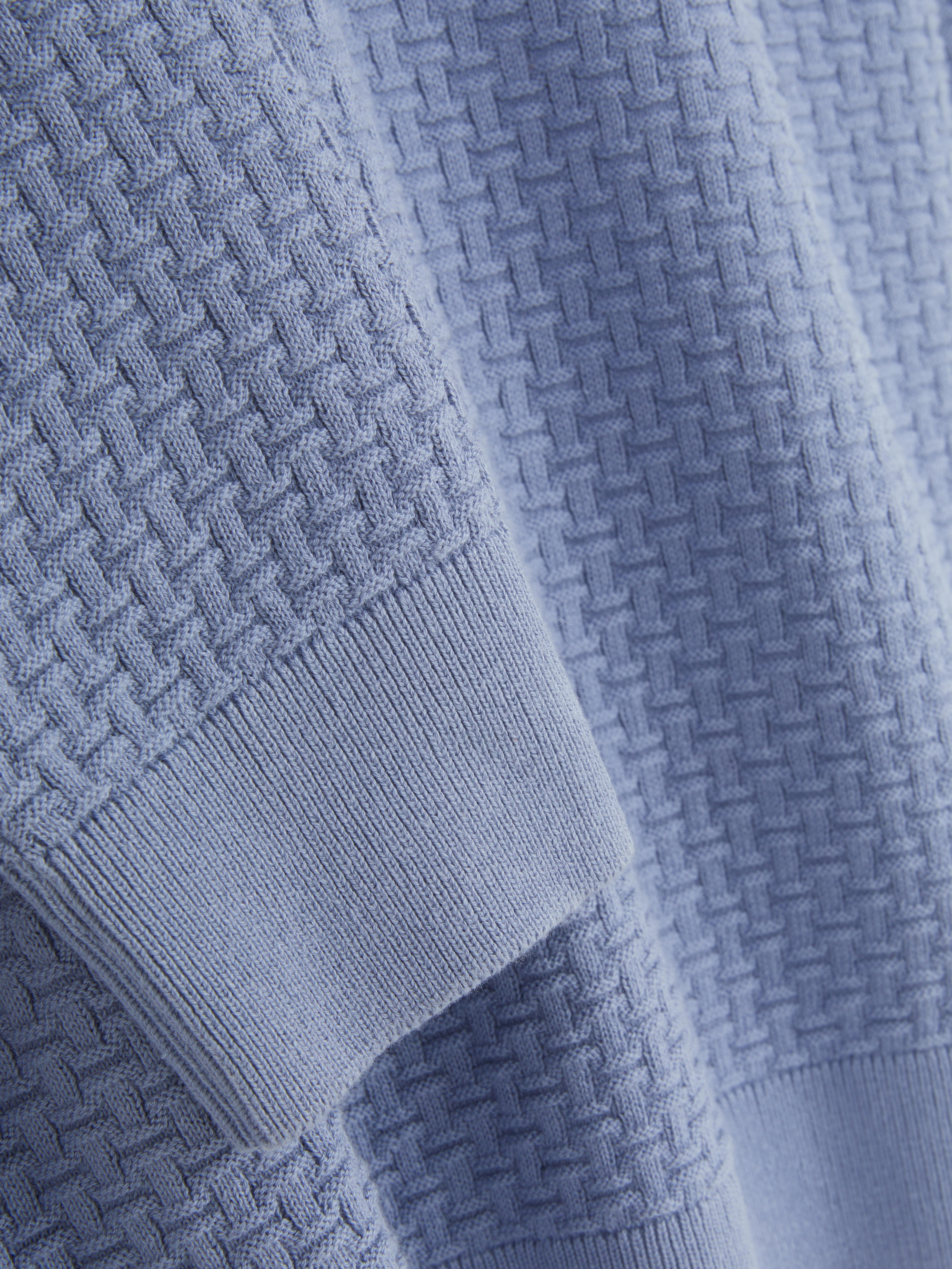 Pull texturé à col ras-du-cou