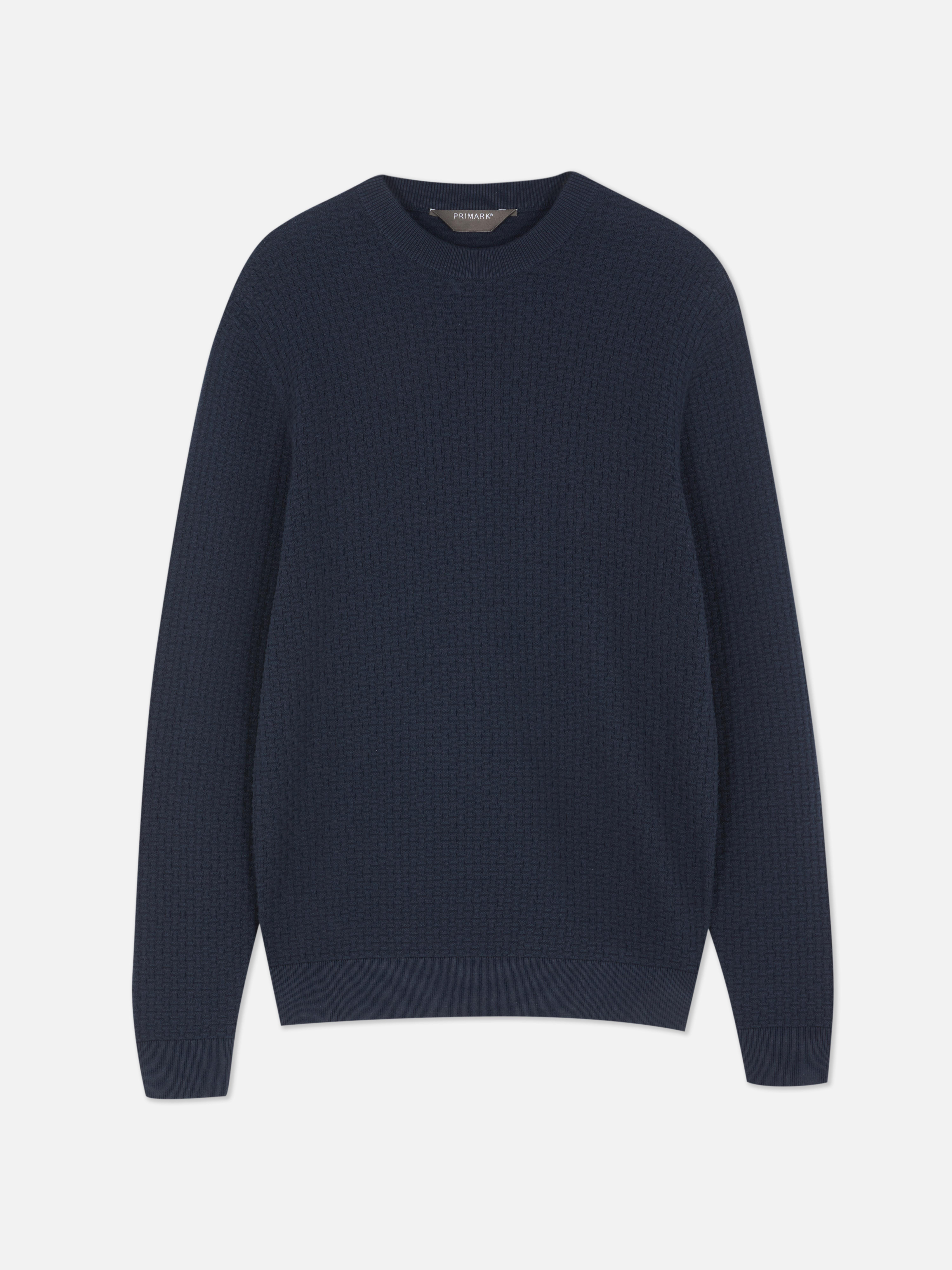 Textured Crew Neck Sweater