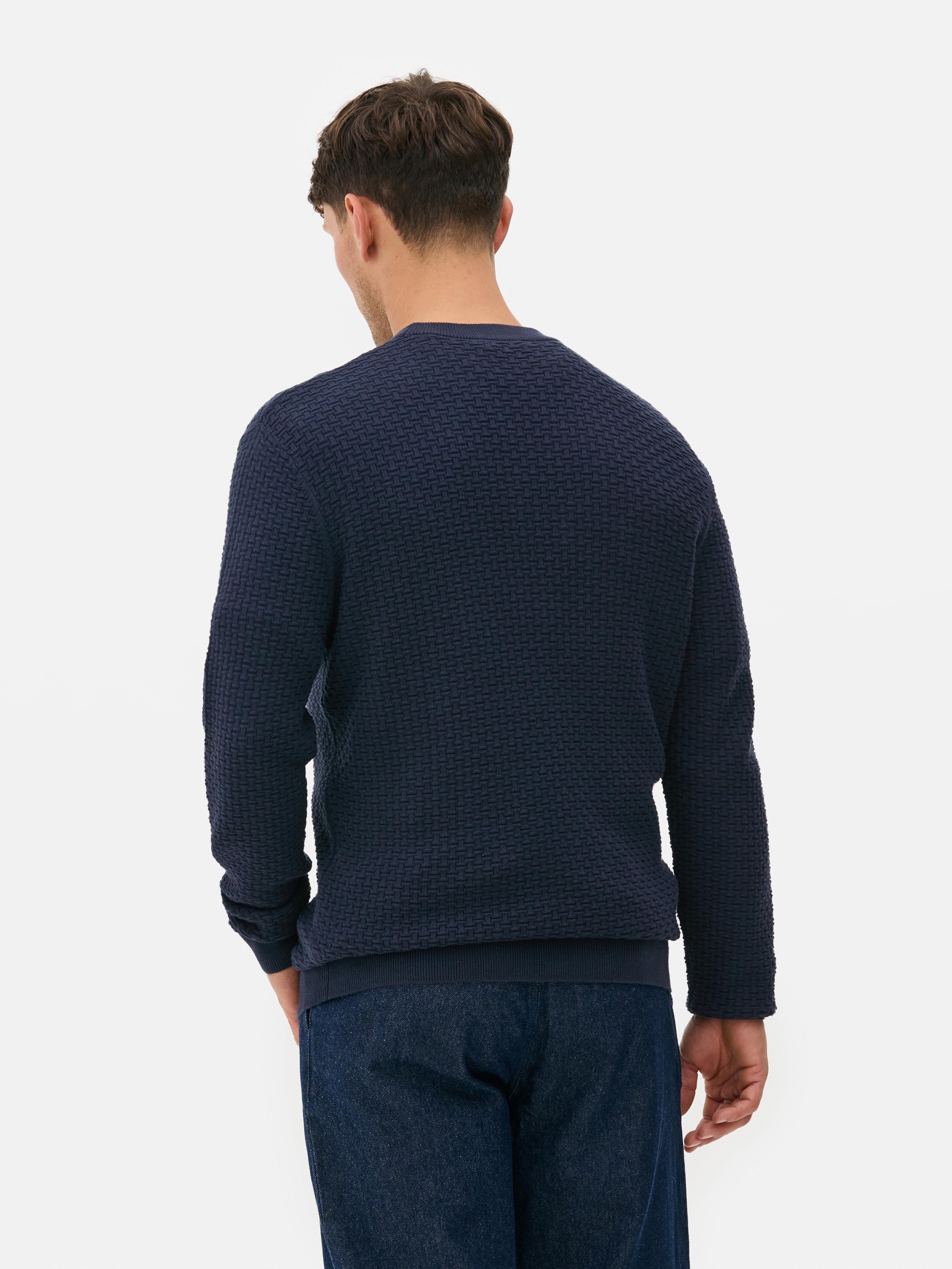Textured Crew Neck Sweater