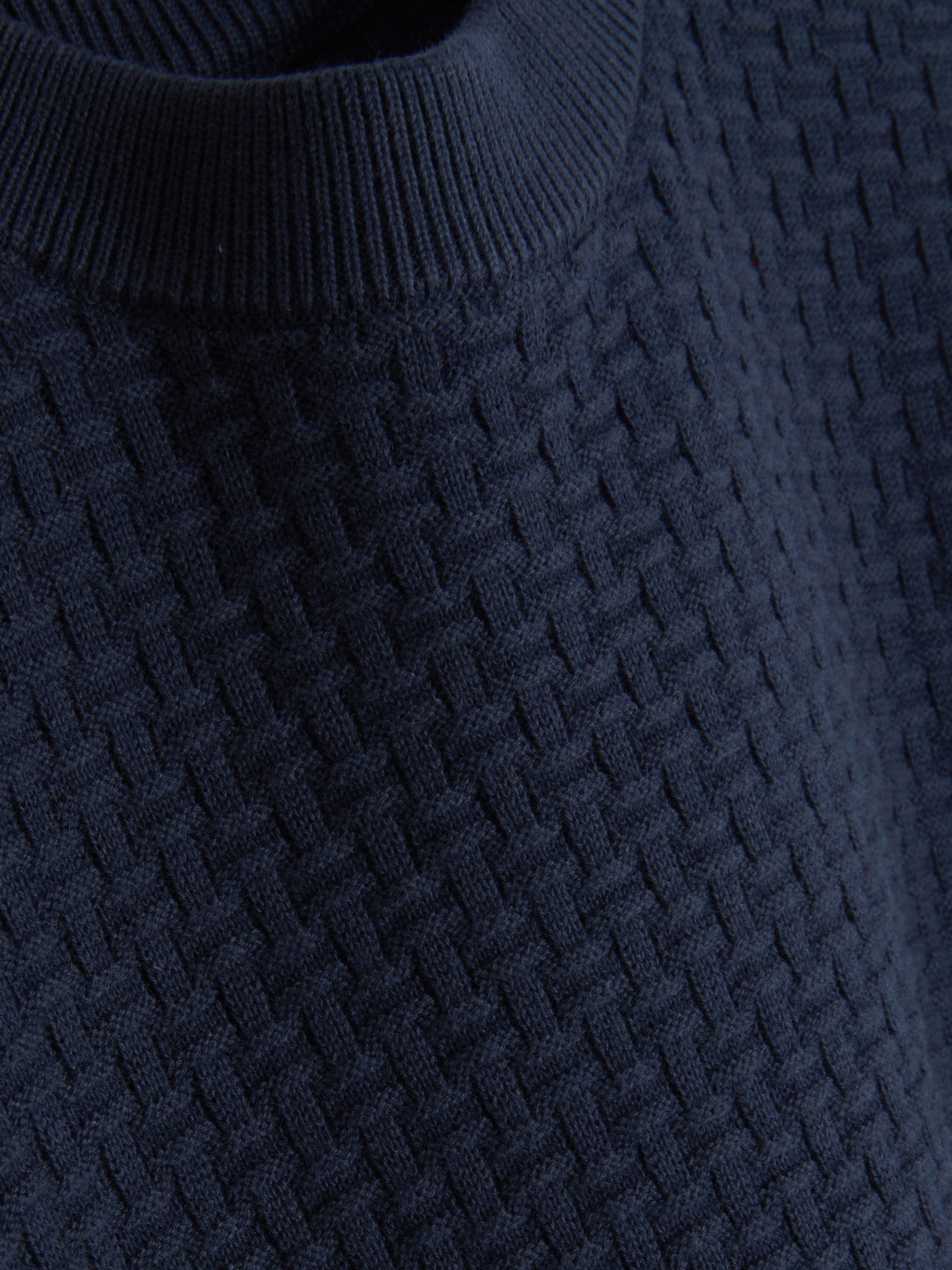 Textured Crew Neck Sweater