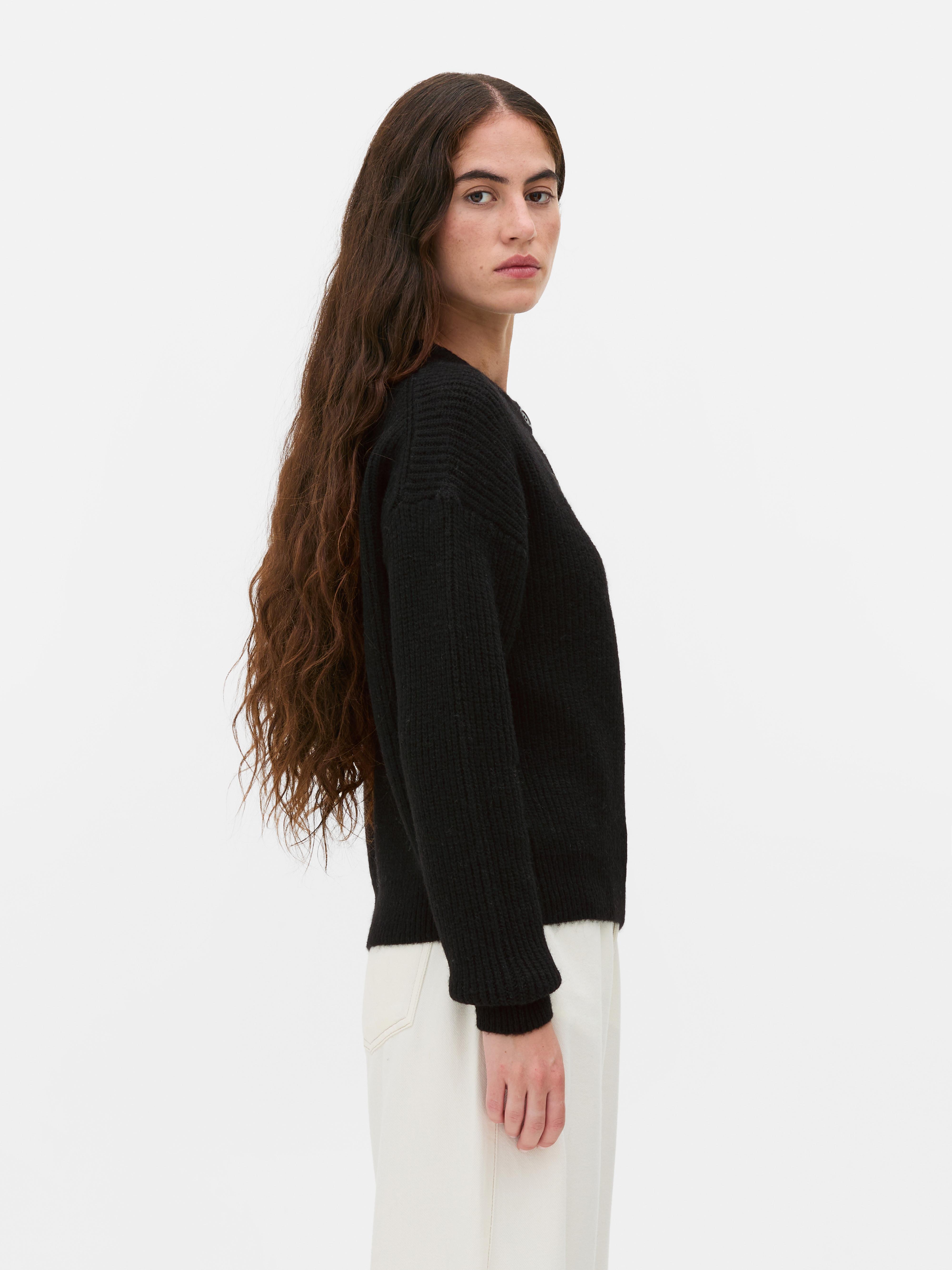 Knitted Button Placket Jumper