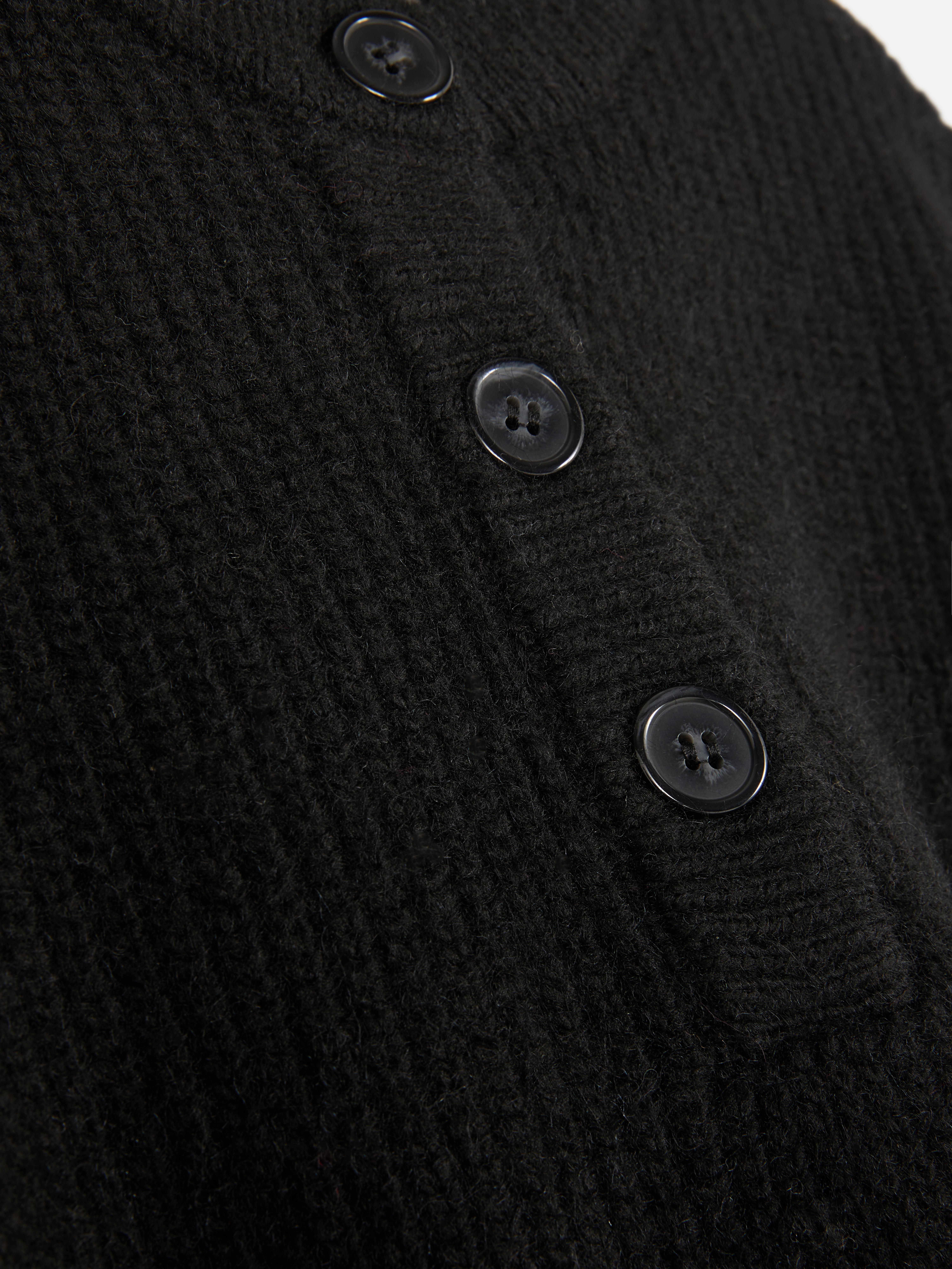 Knitted Button Placket Jumper