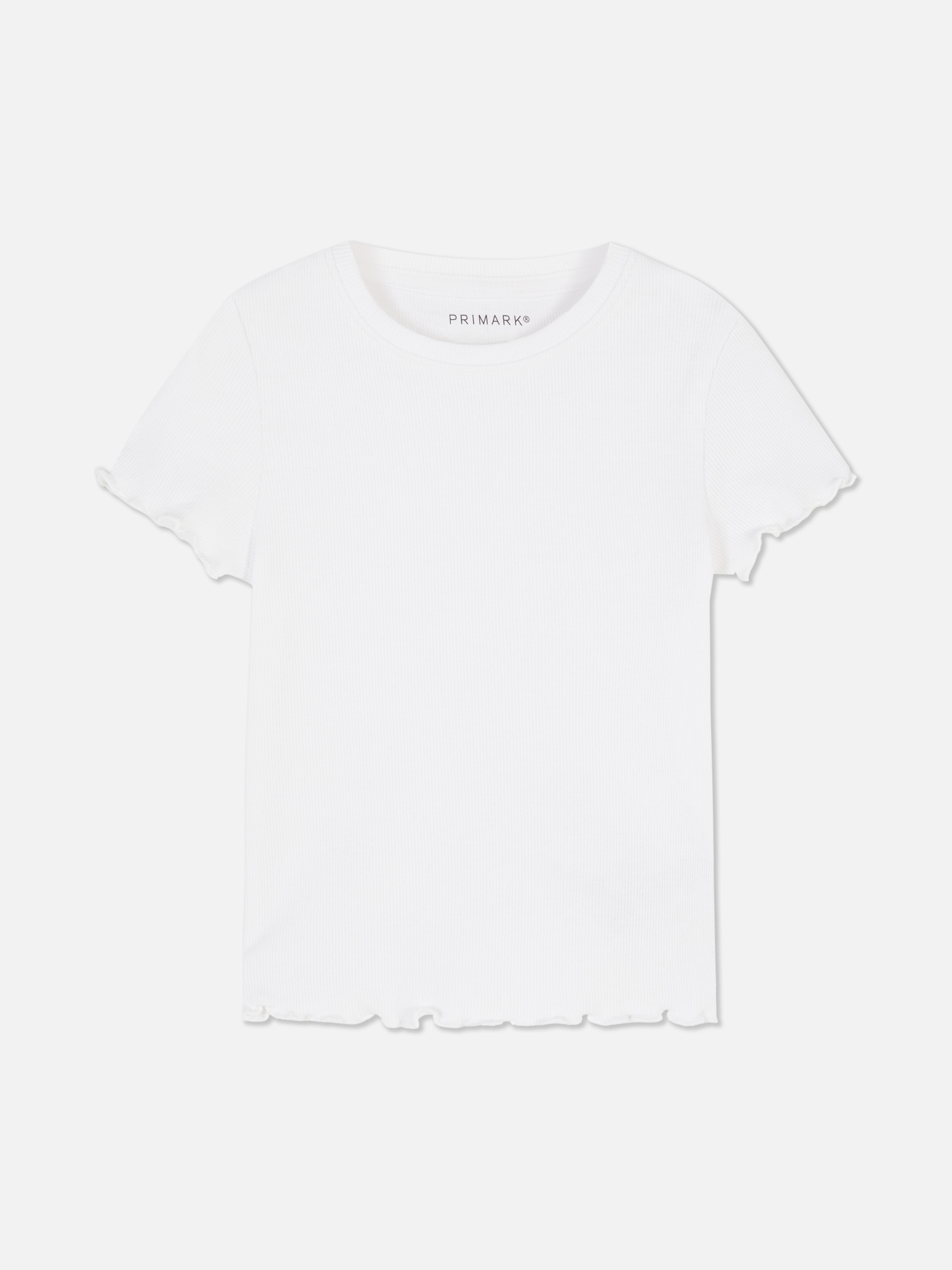 1,5-8 años | Camiseta acanalada con ribete ondulado