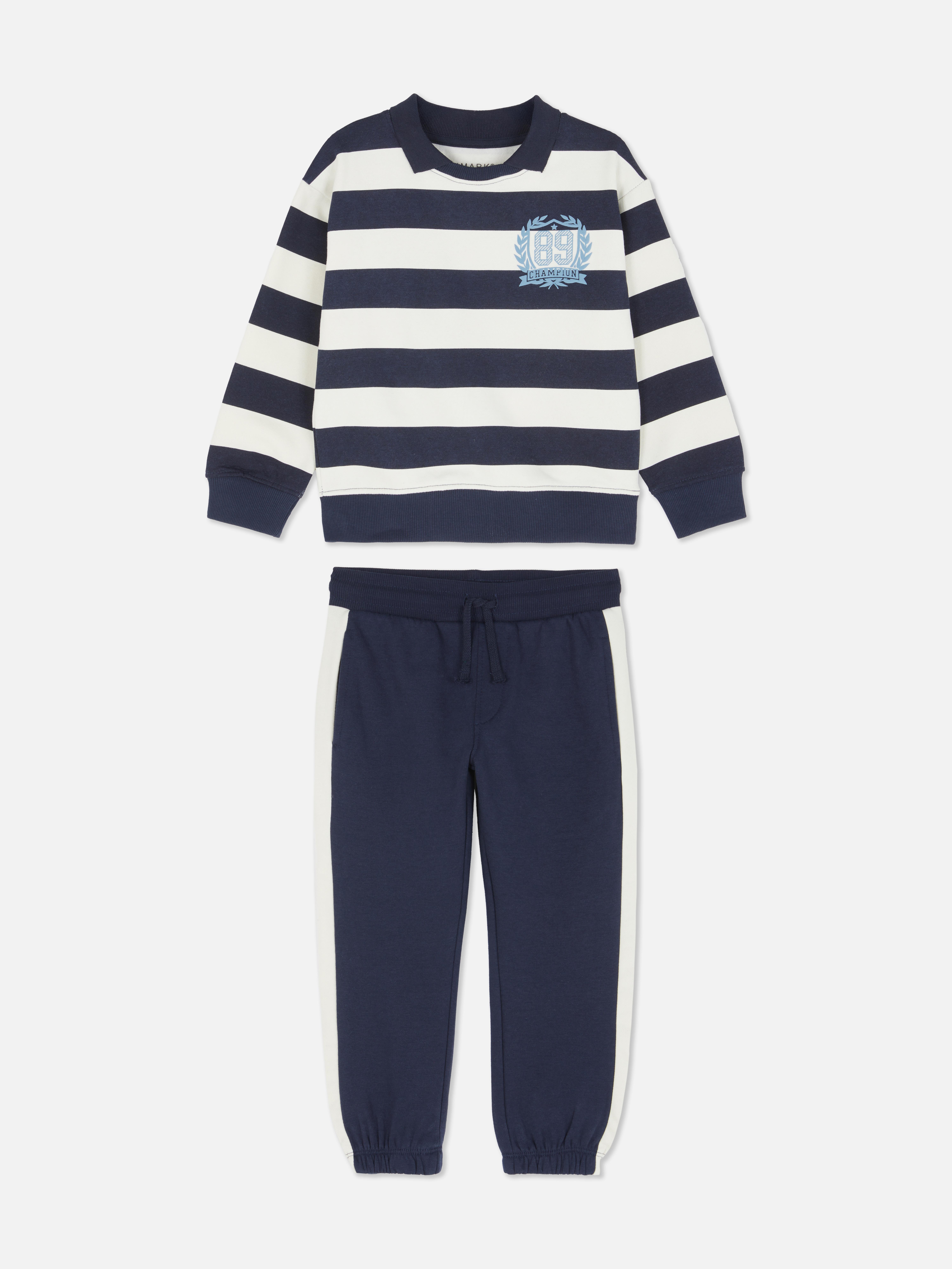 1.5-8yrs | Stripe Sweatshirt and Sweatpants Set