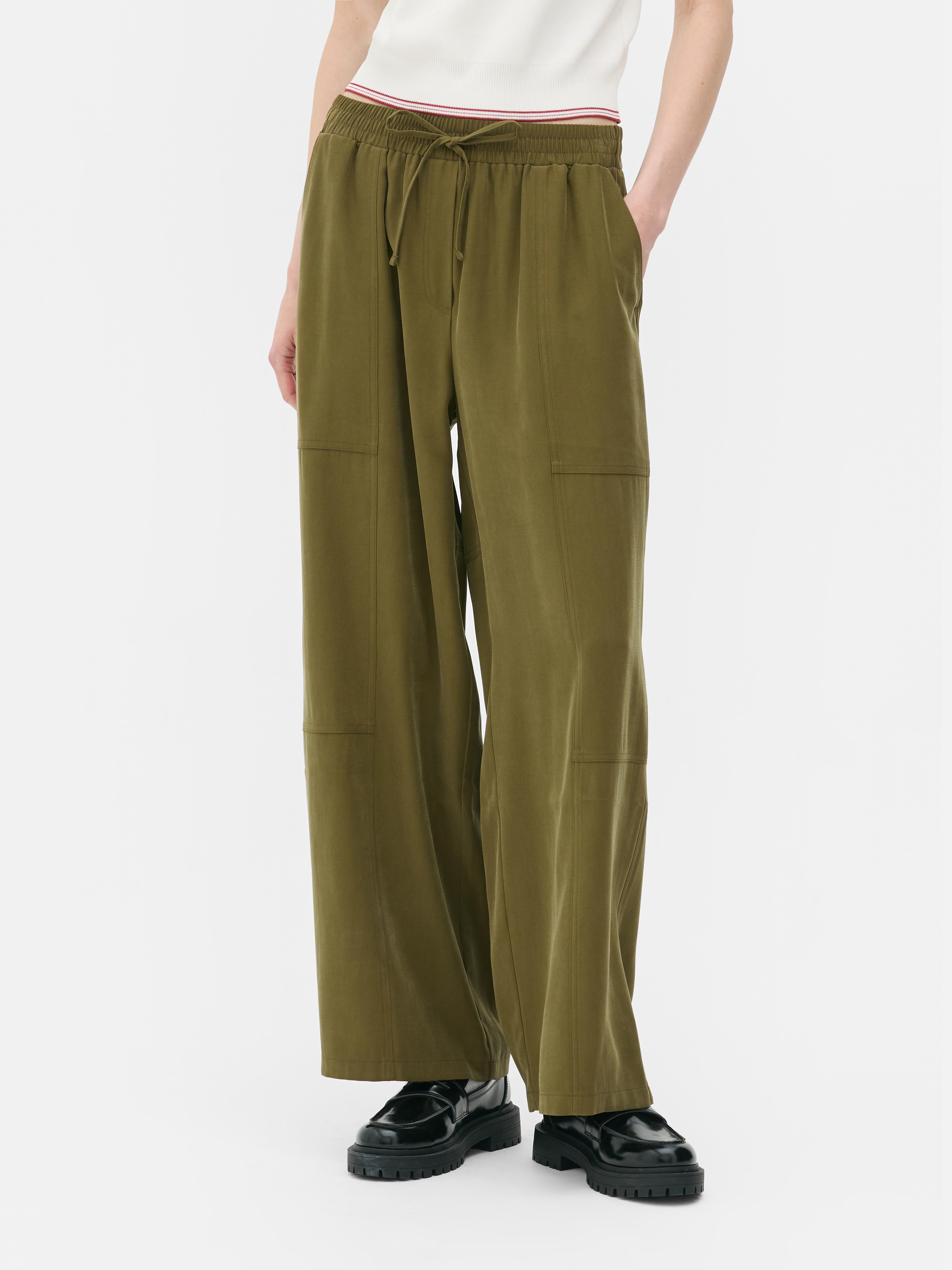 Pantaloni casual drepți cu croială lejeră