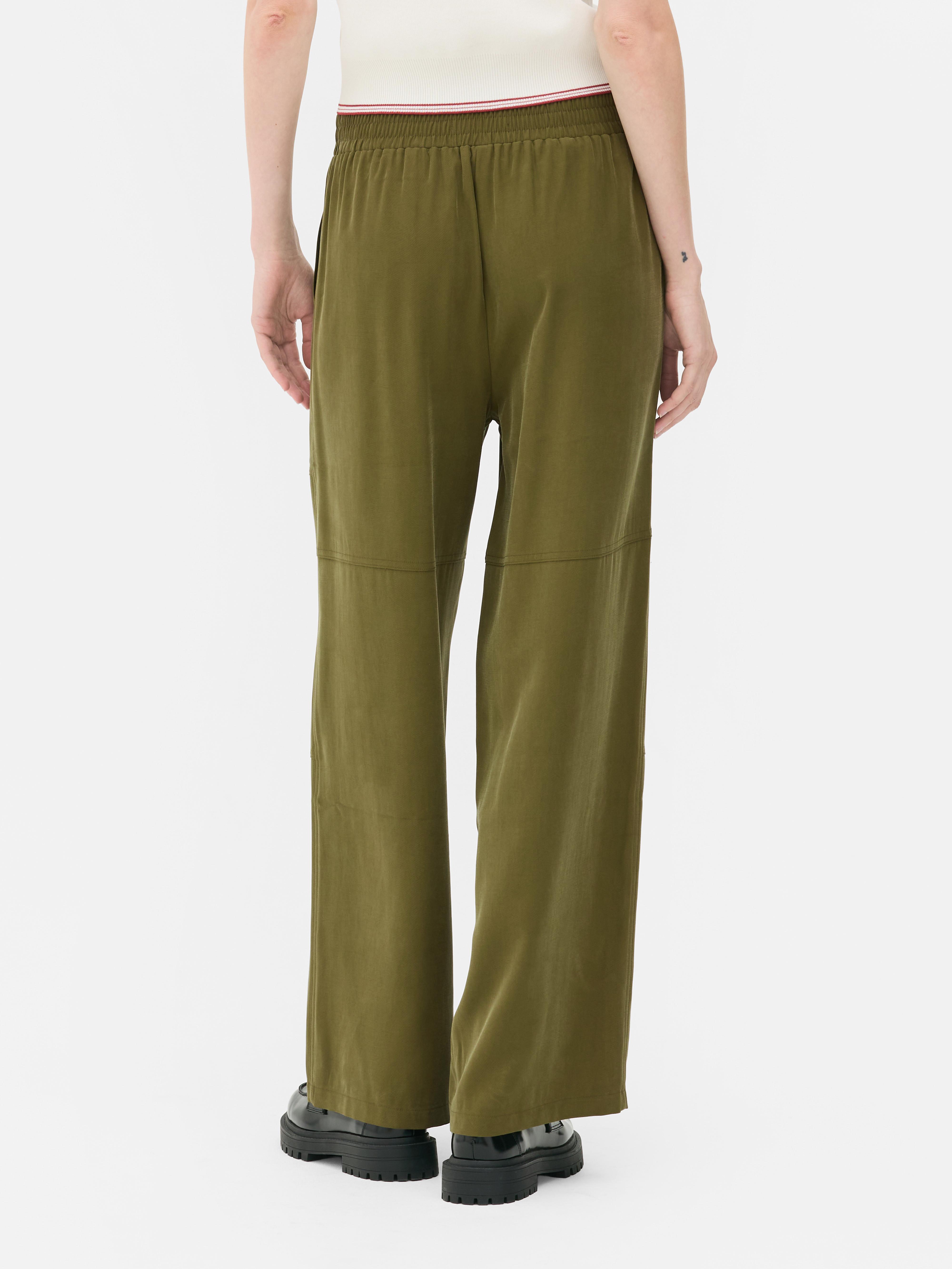 Pantaloni casual drepți cu croială lejeră