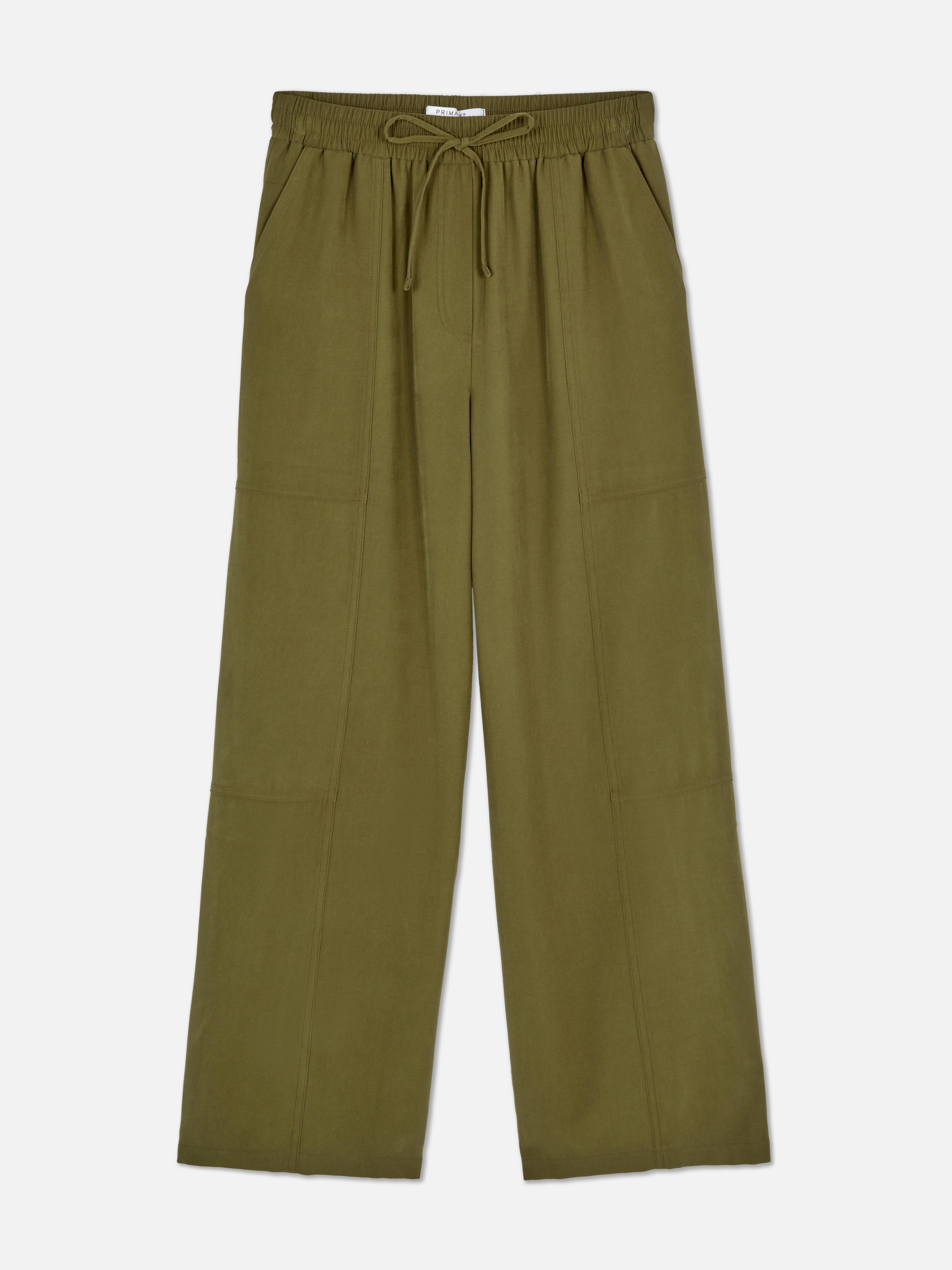 Pantaloni casual drepți cu croială lejeră