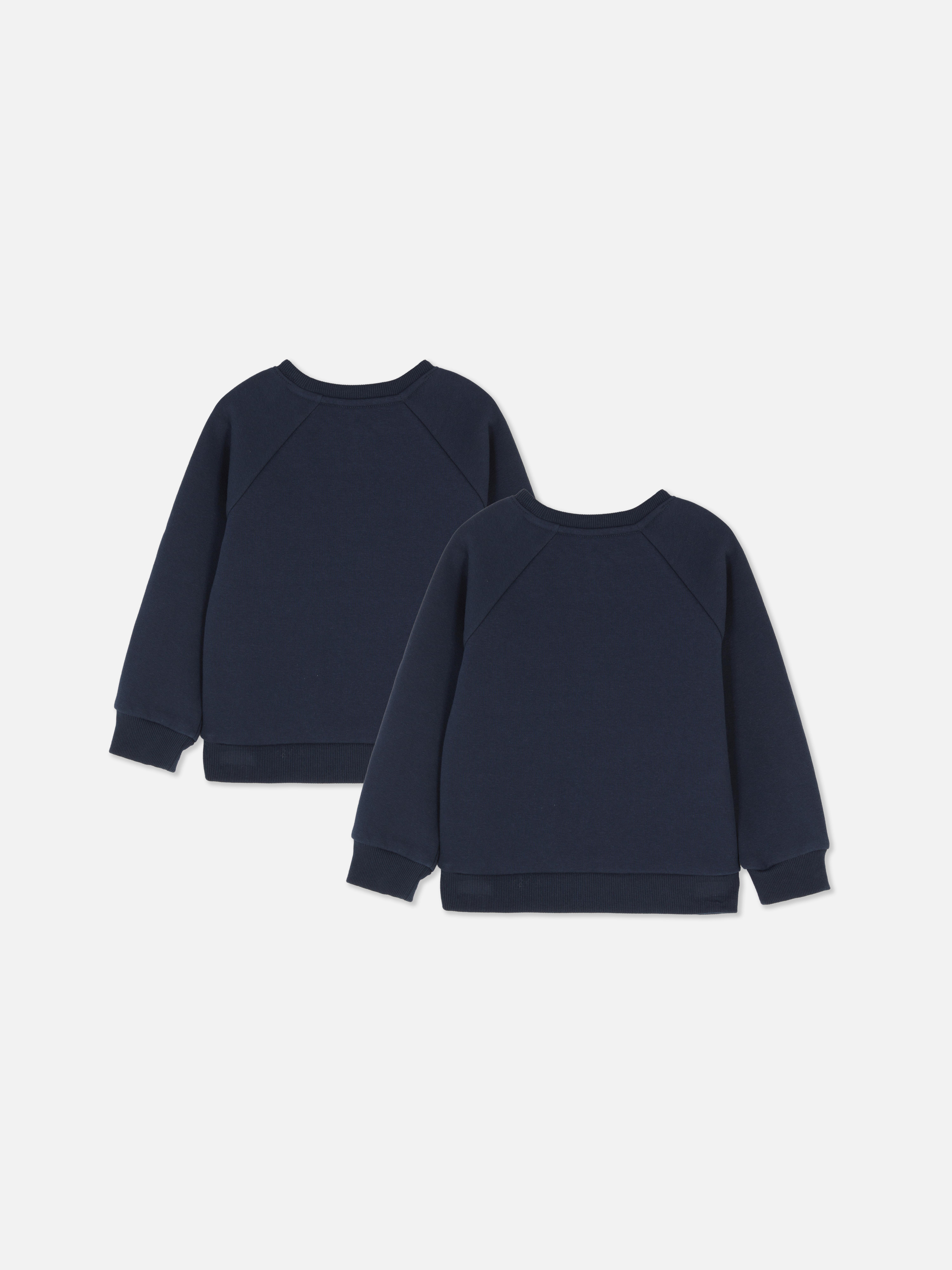 2pk Younger Kids' Crew Neck Sweatshirts