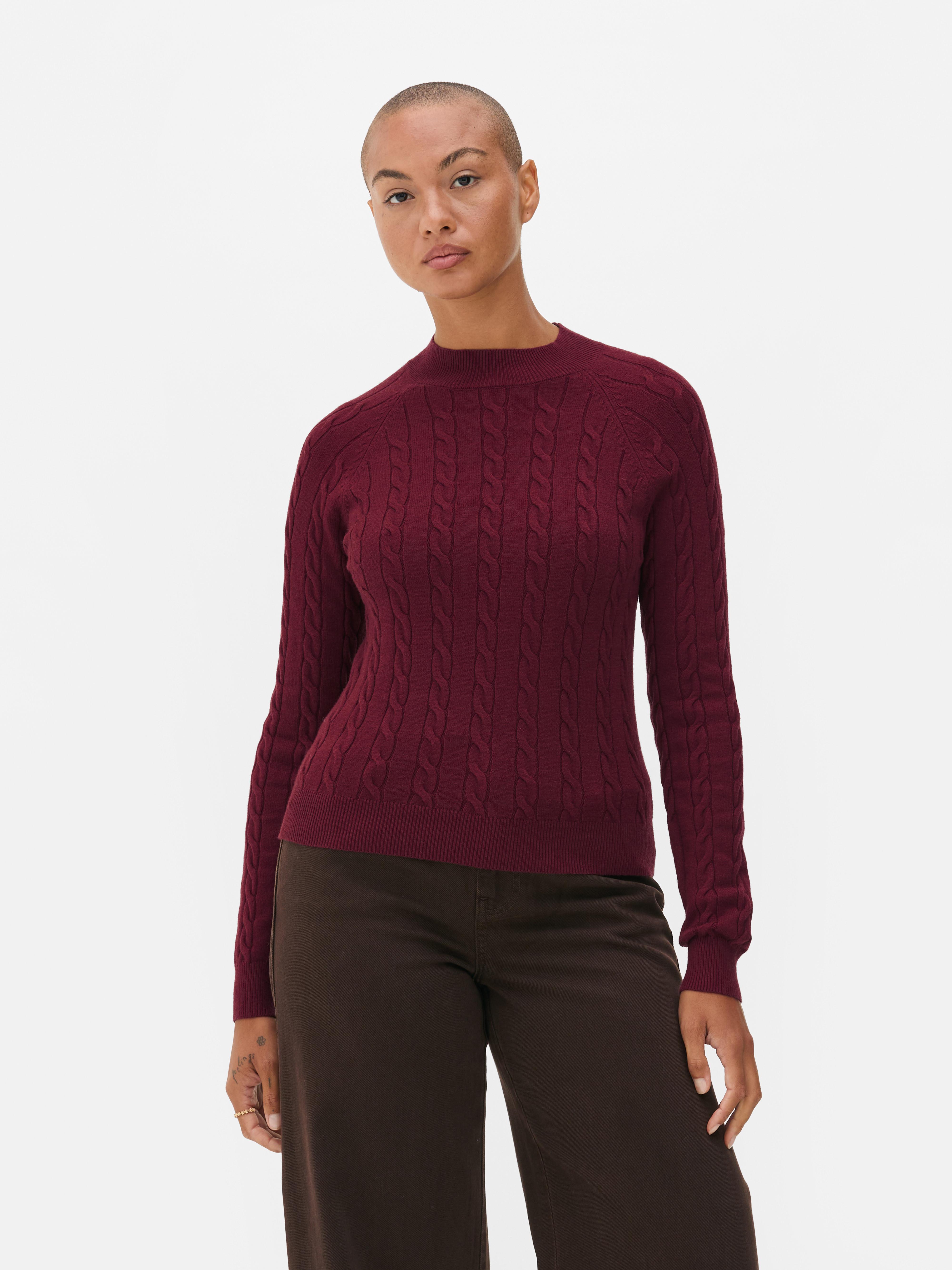 Pull torsadé à col roulé